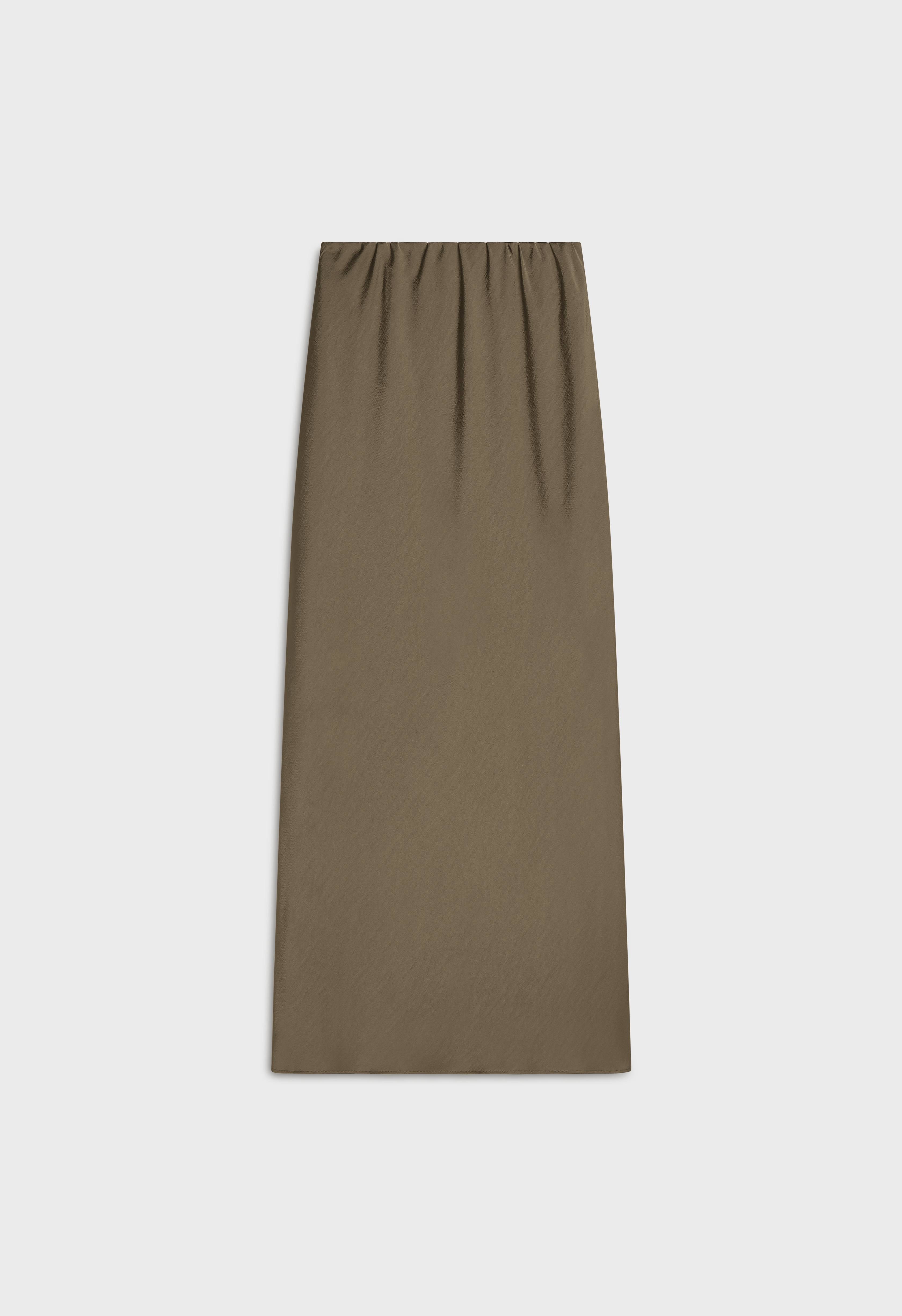 Bias Cut Skirt | Desert Brown