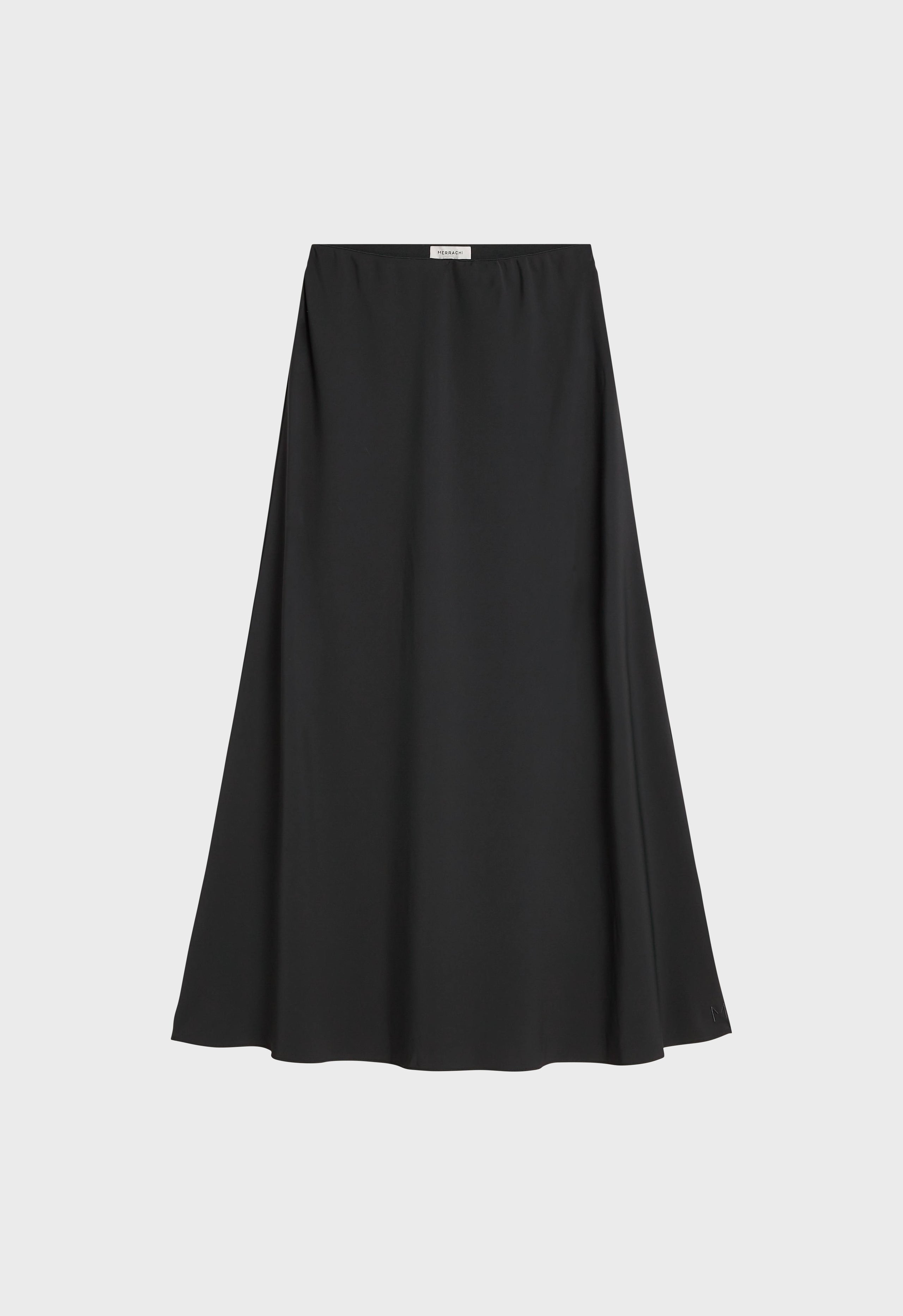 Bias Elastic Skirt | Black