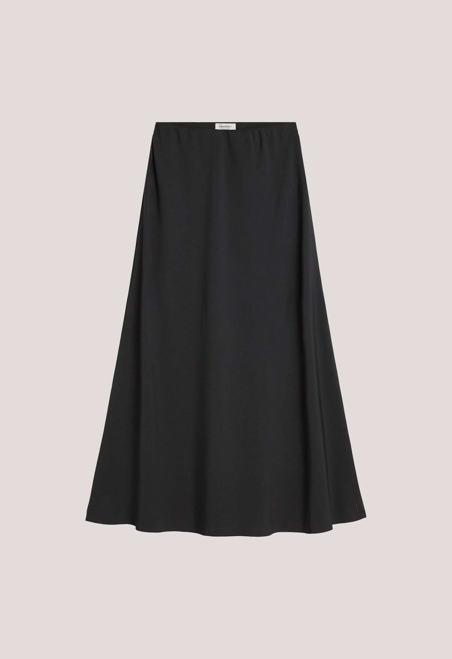 Bias Elastic Skirt | Black