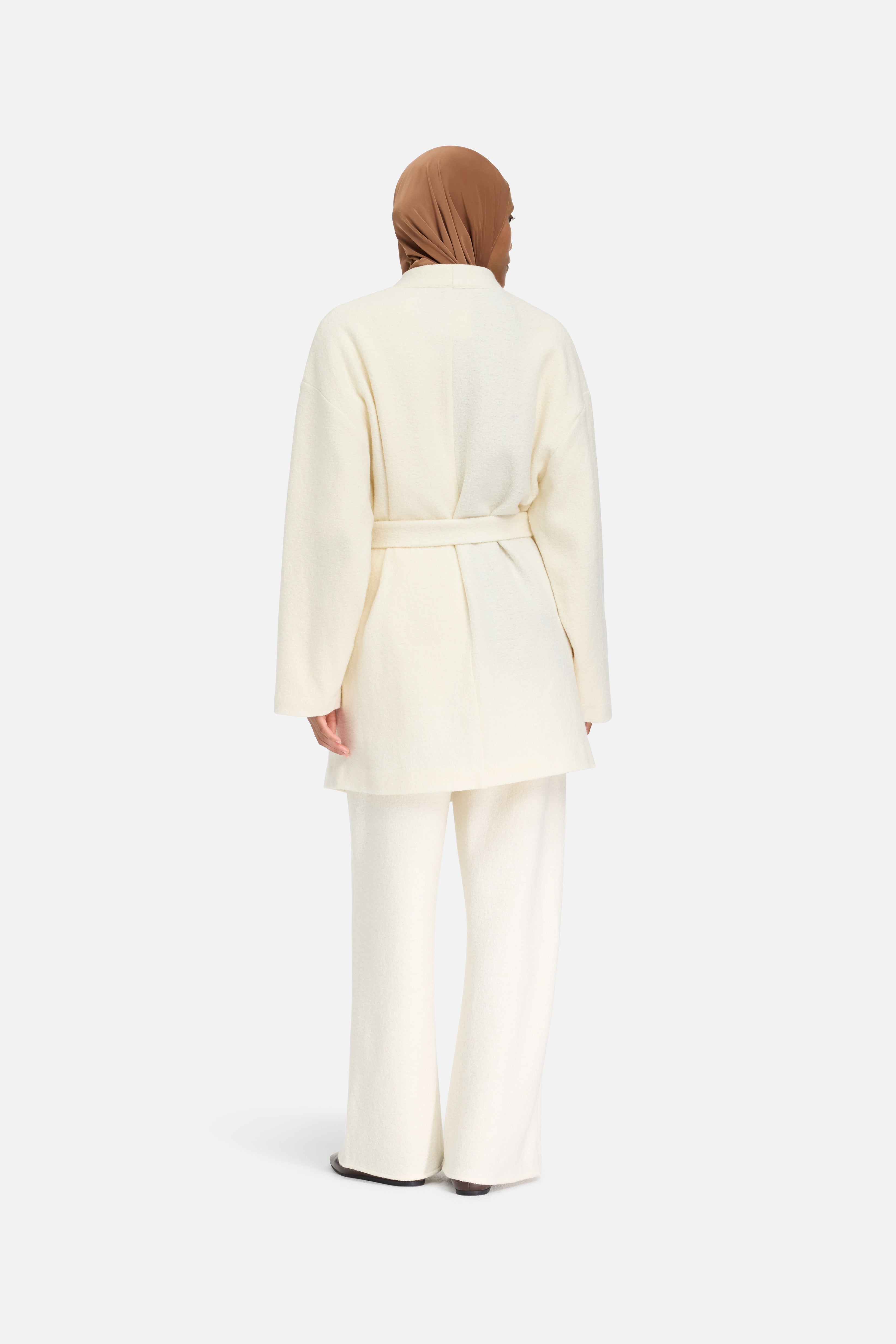 Boucle Jersey Pants | Cloud White