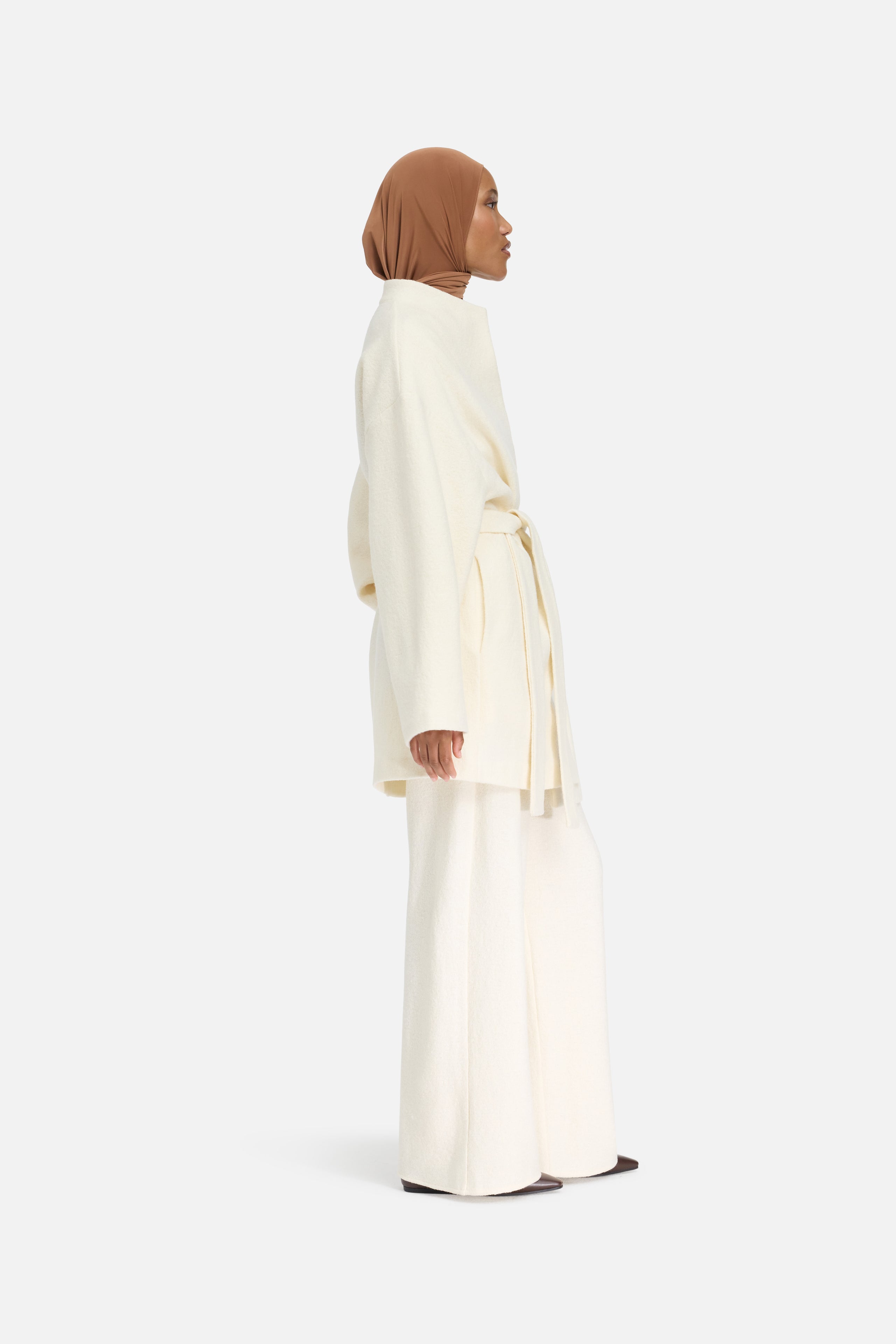 Boucle Jersey Pants | Cloud White
