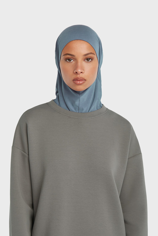 Breathable Hijab | Dusty Indigo