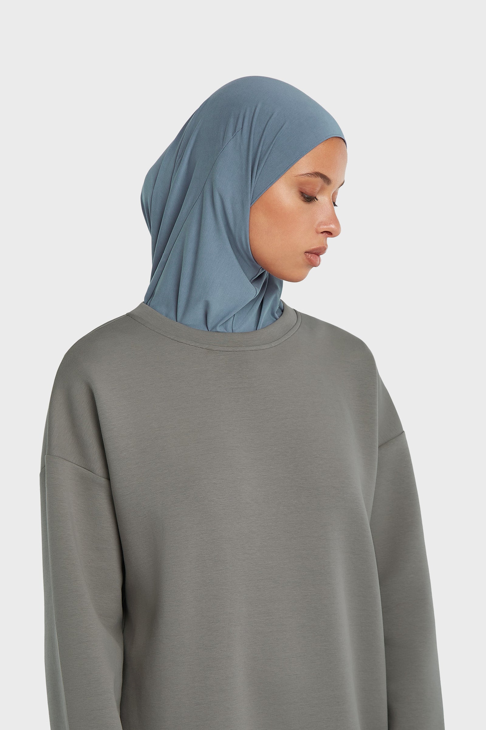 Breathable Hijab | Dusty Indigo