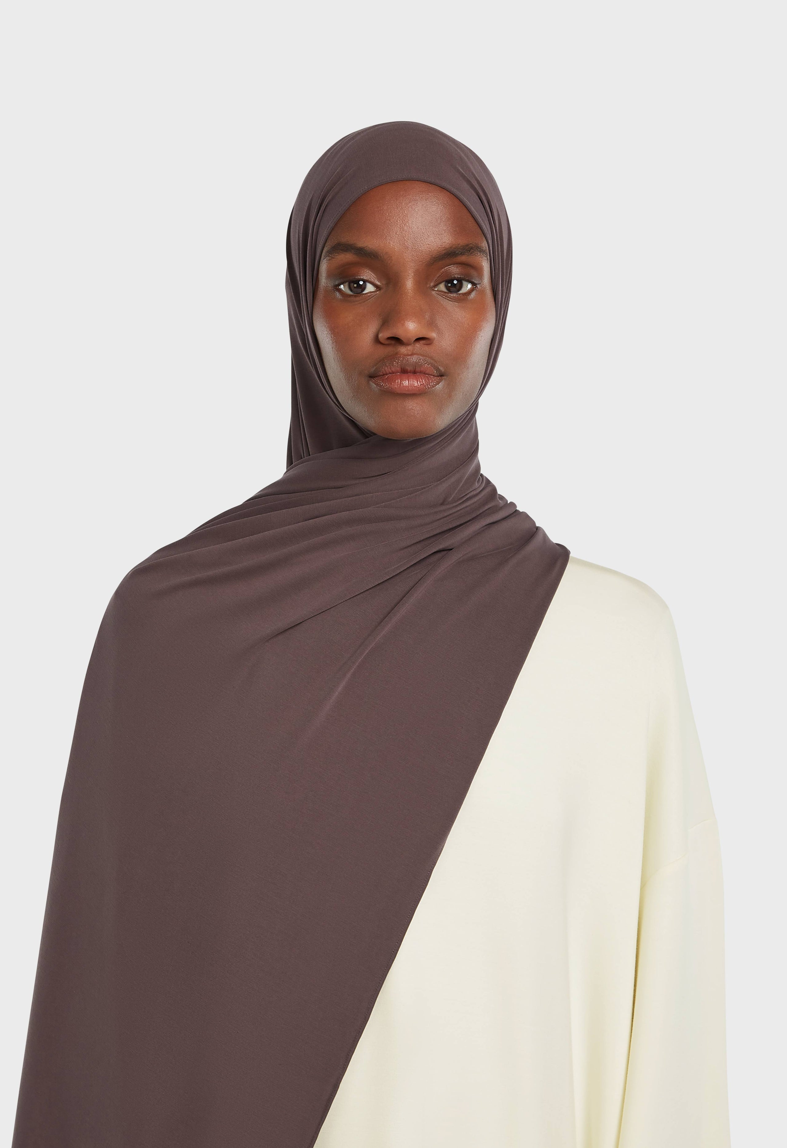 Breathable Jersey Scarf | Aubergine