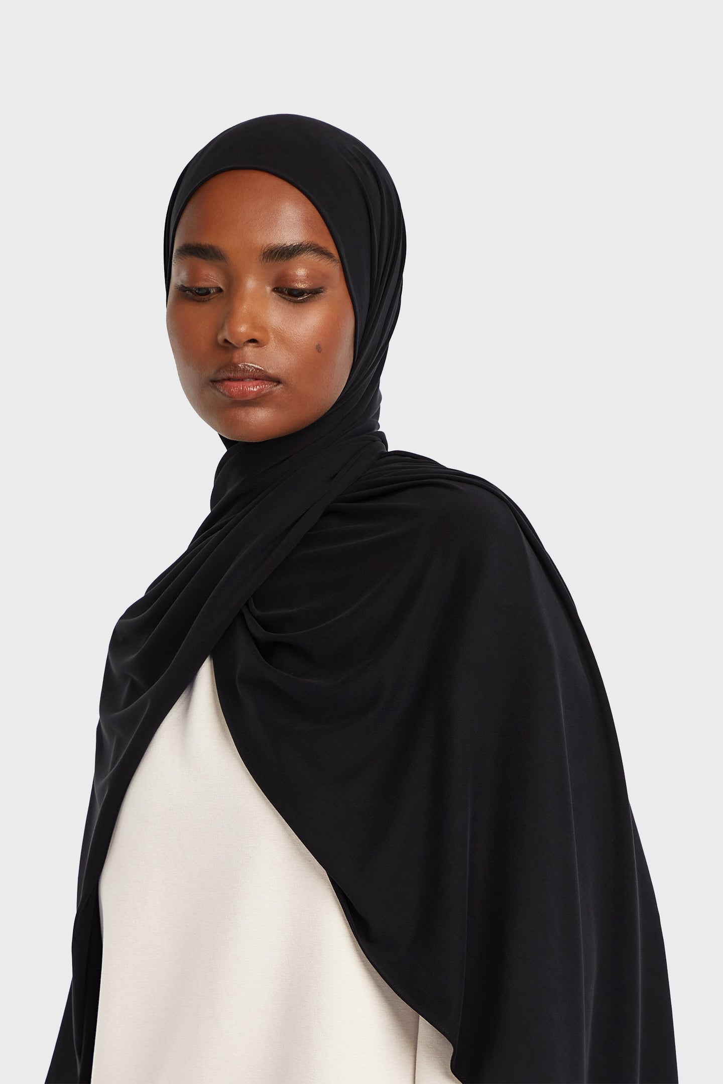 Breathable Jersey Scarf | Black