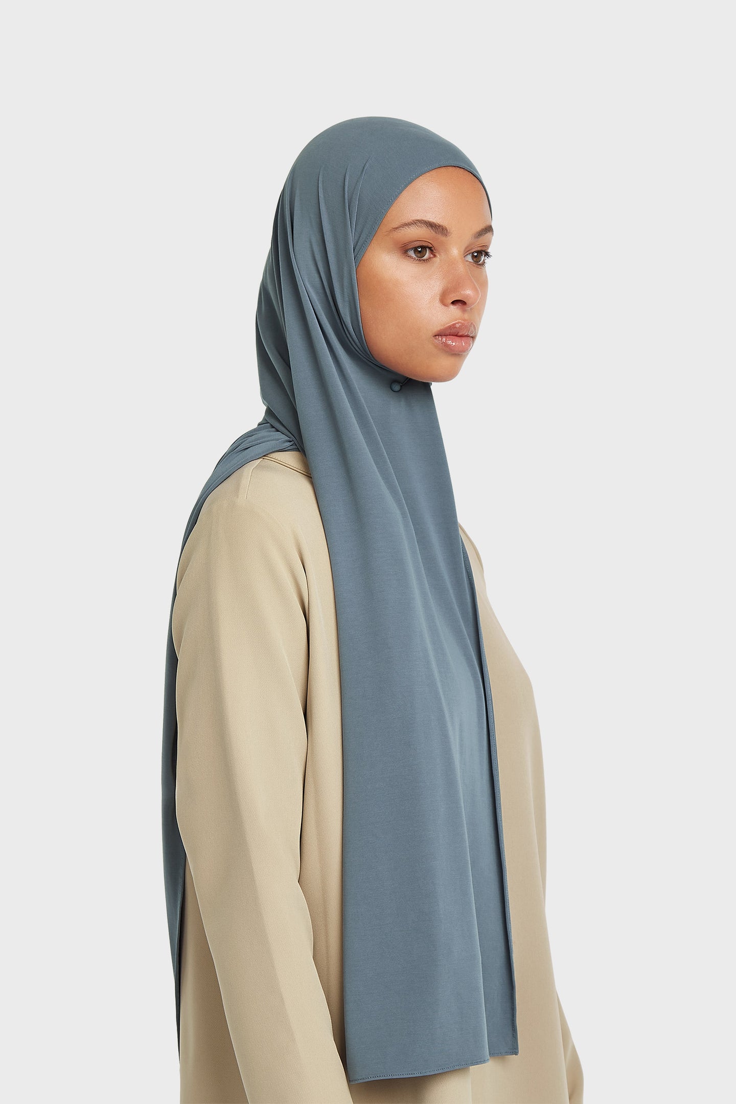 Breathable Jersey Scarf | Dusty Indigo