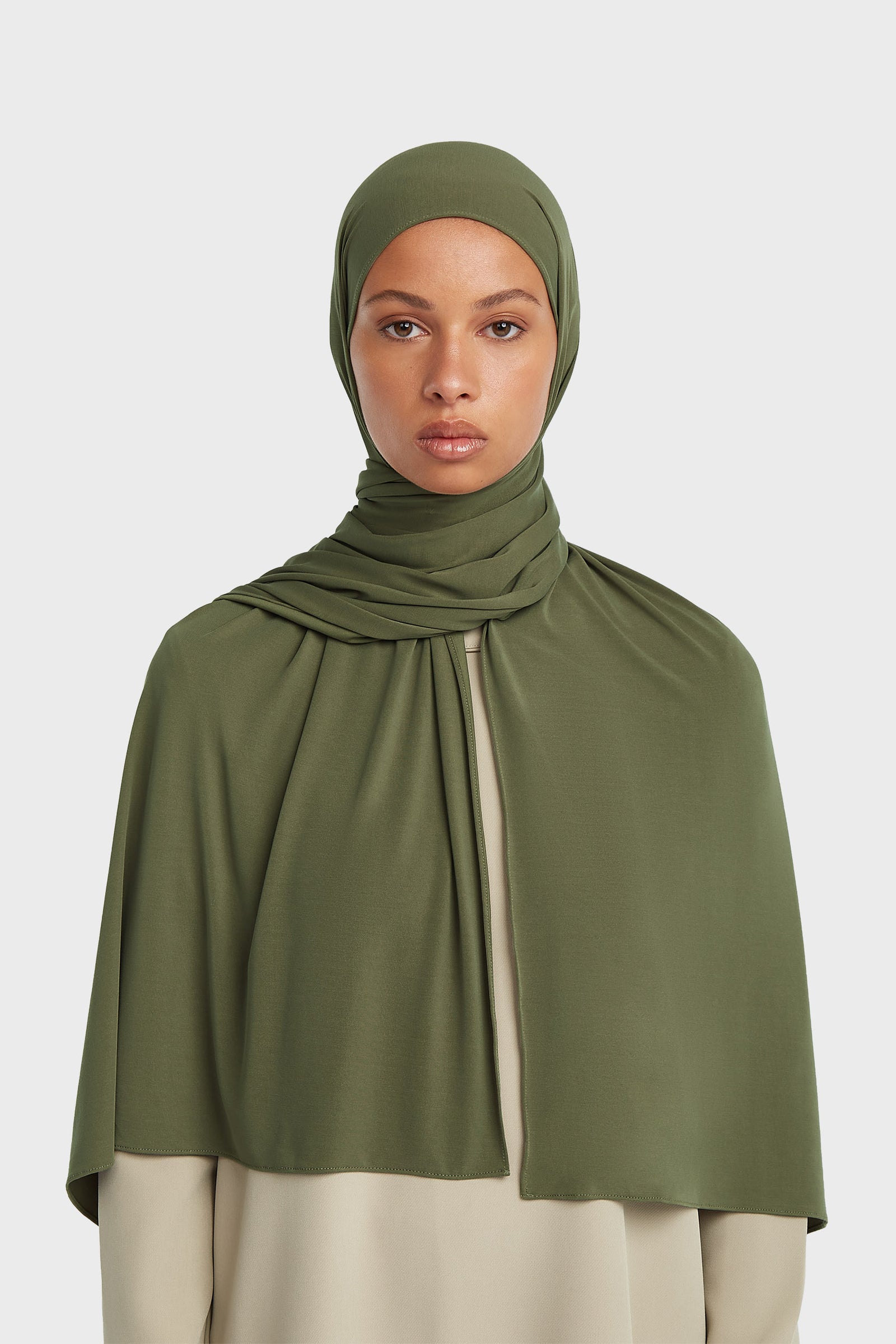 Breathable Jersey Scarf | Dusty Olive