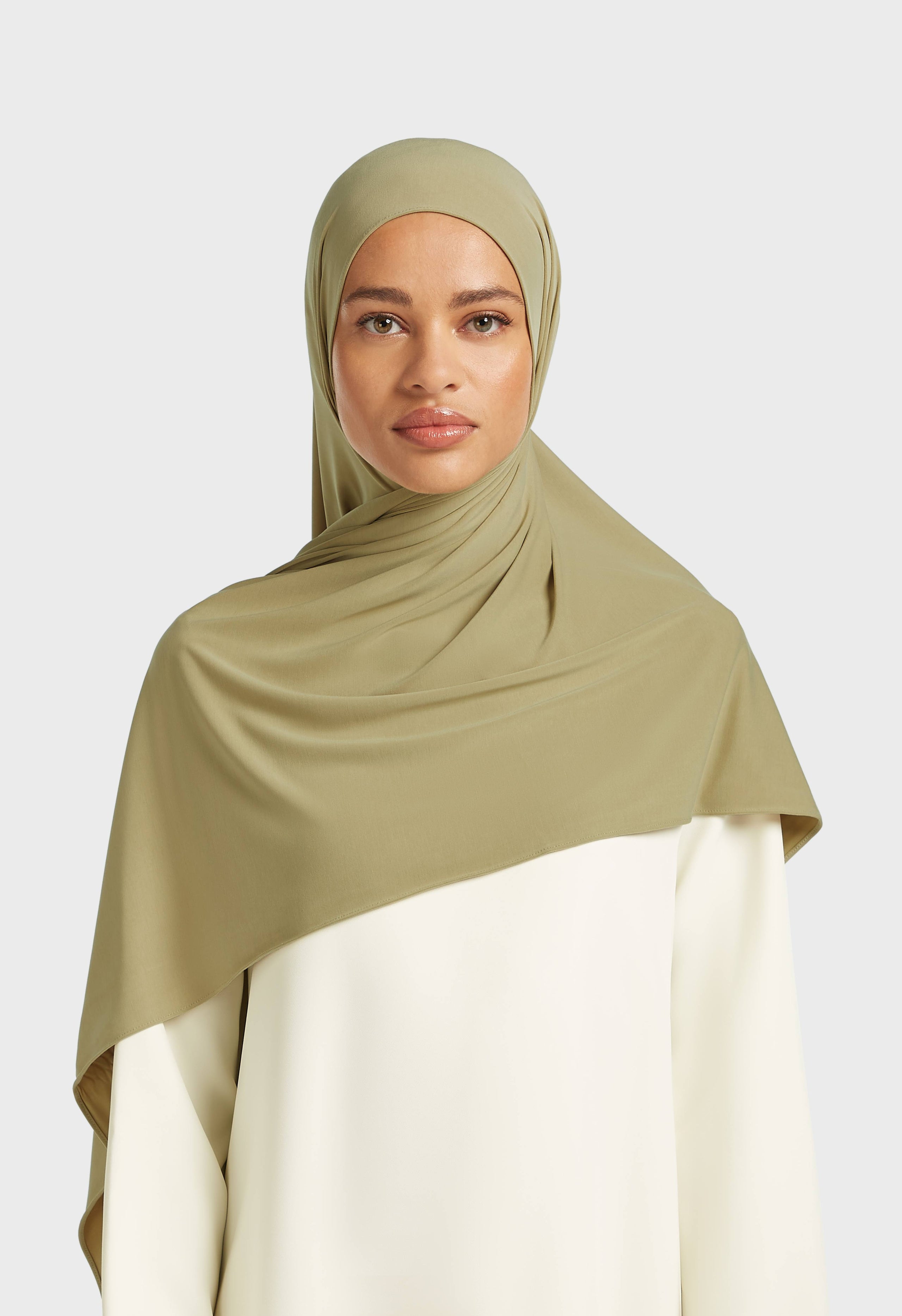 Breathable Jersey Scarf | Grey Green