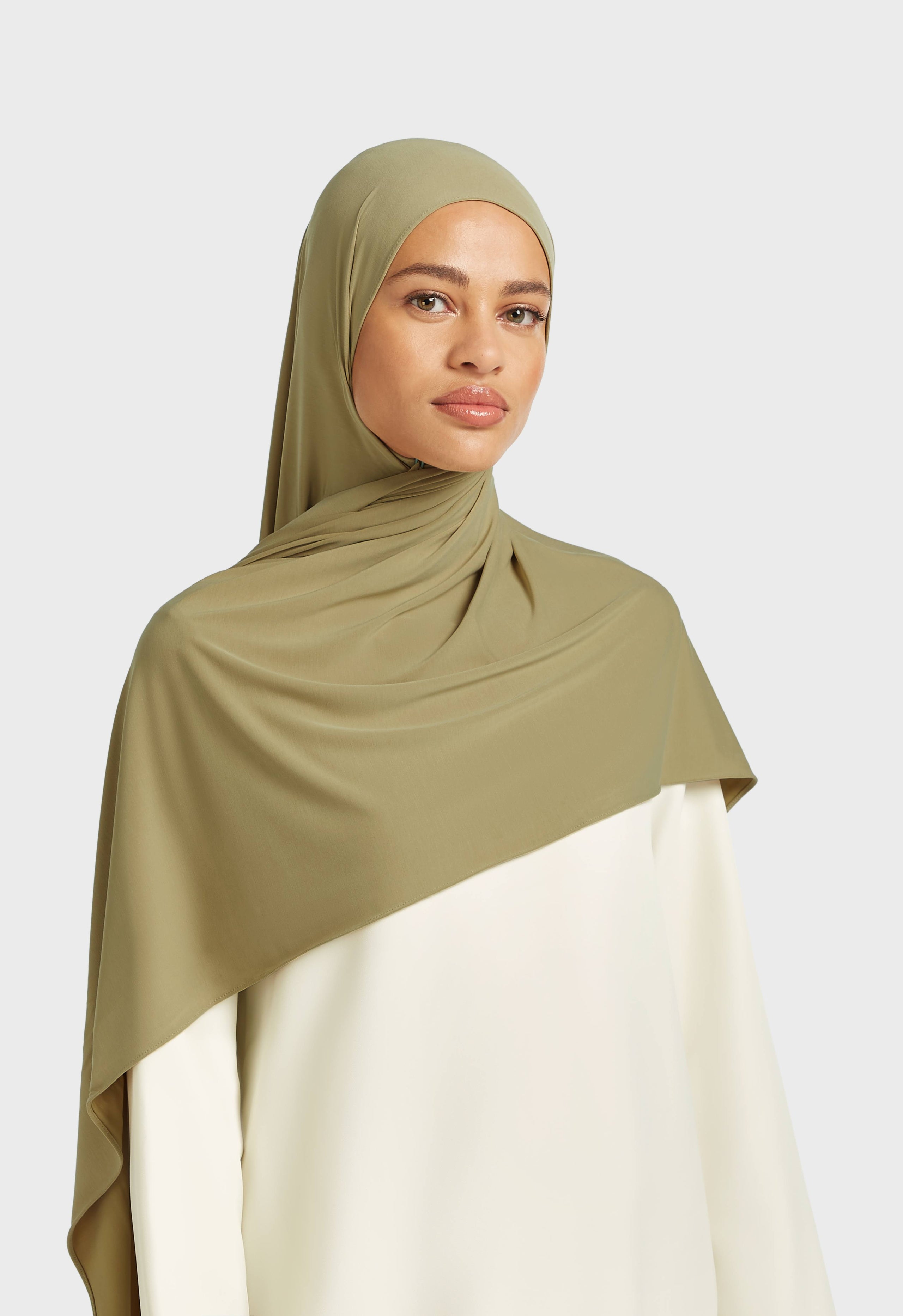 Breathable Jersey Scarf | Grey Green