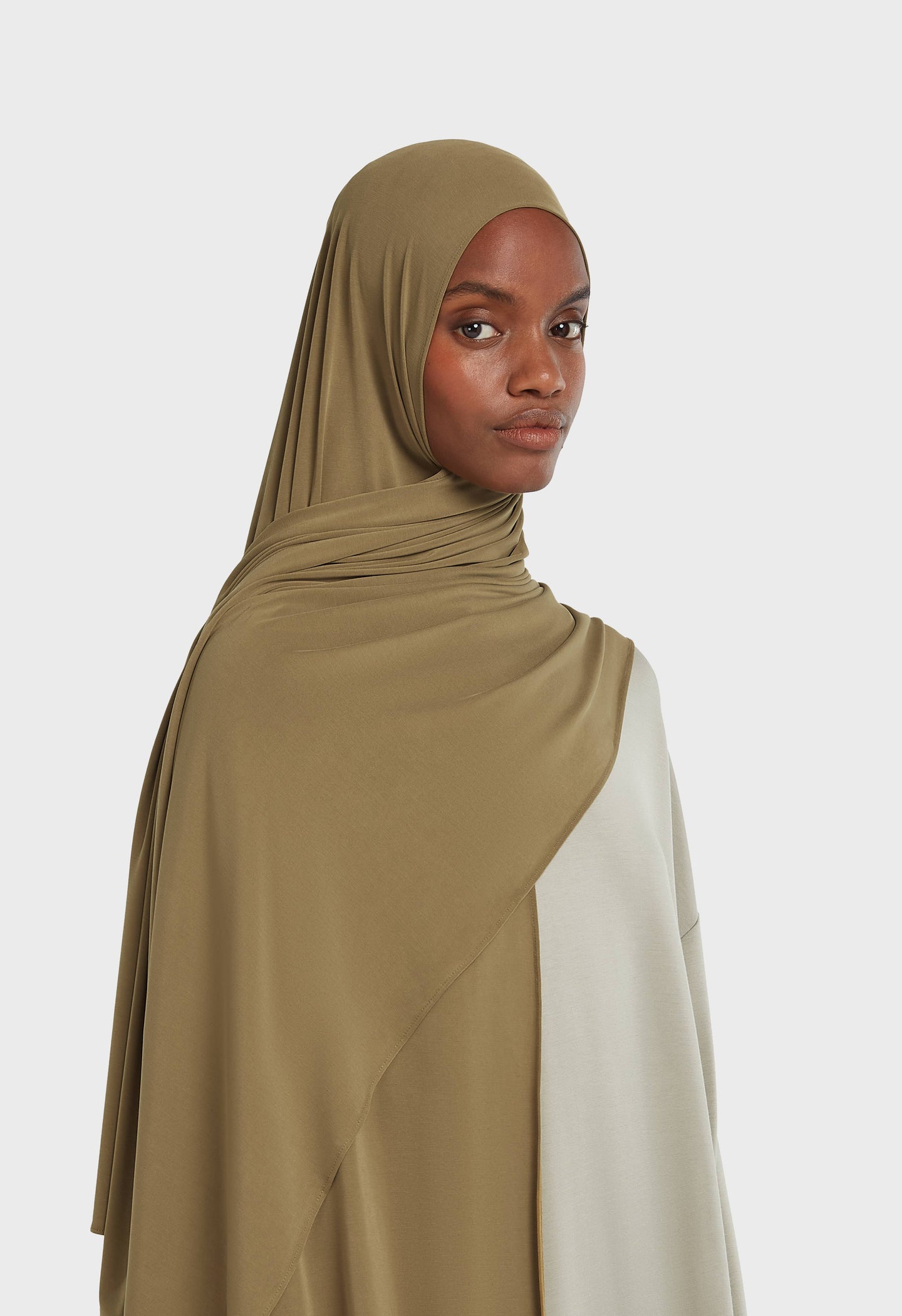 Breathable Jersey Scarf | Khaki Green