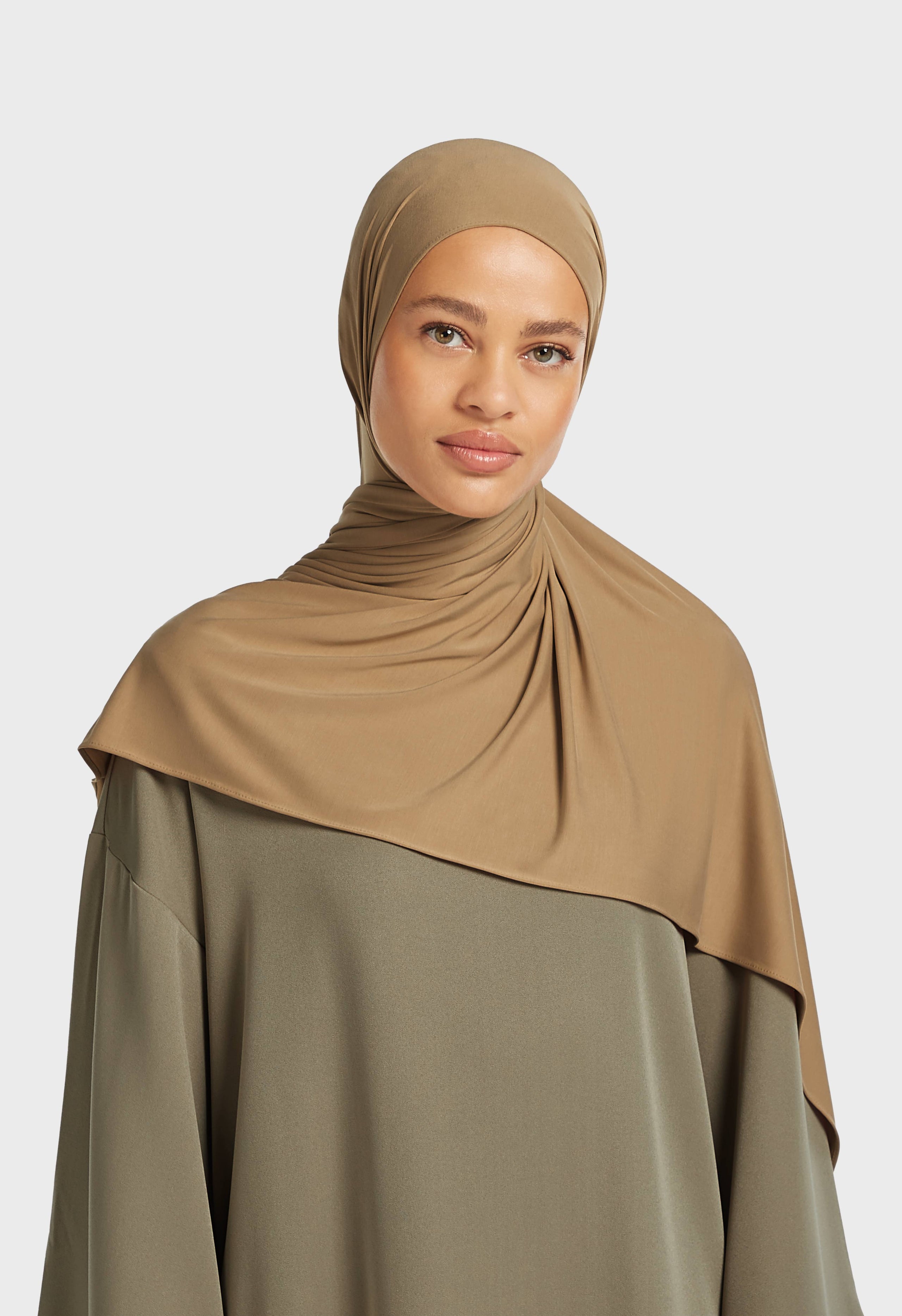 Breathable Jersey Scarf | Soft Caramel