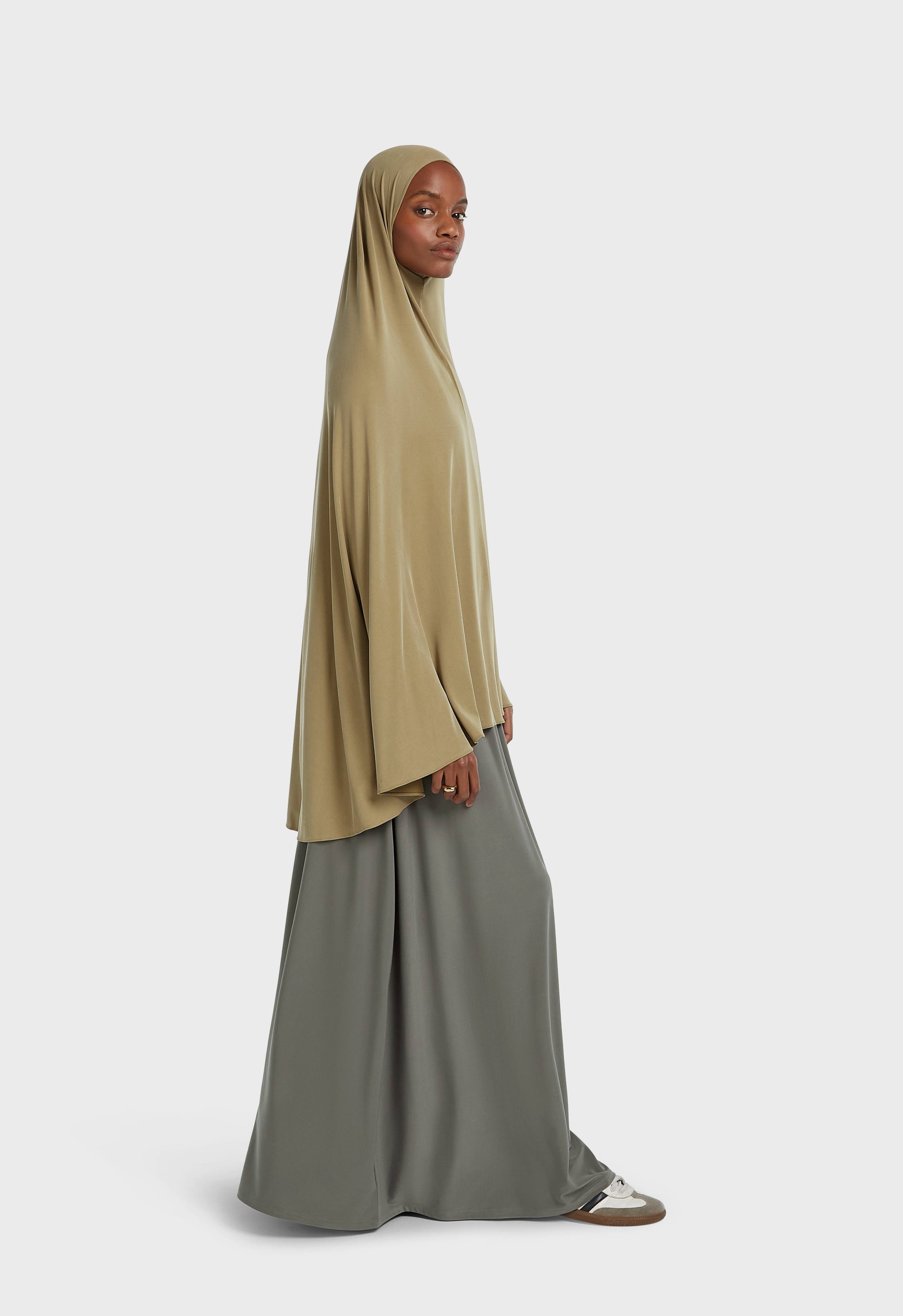 Breathable Khimaar | Soft Khaki Green