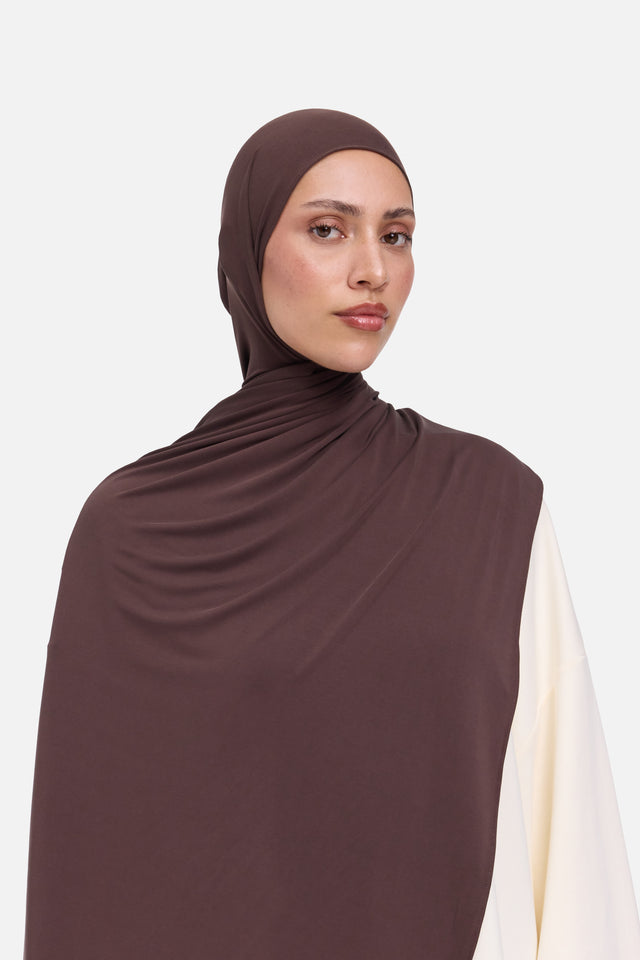 Breathable Jersey Scarf | Dark Brown