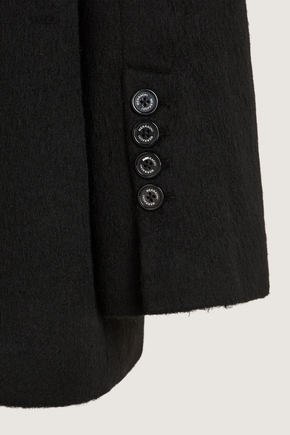 Brushed Coat Blazer | Black