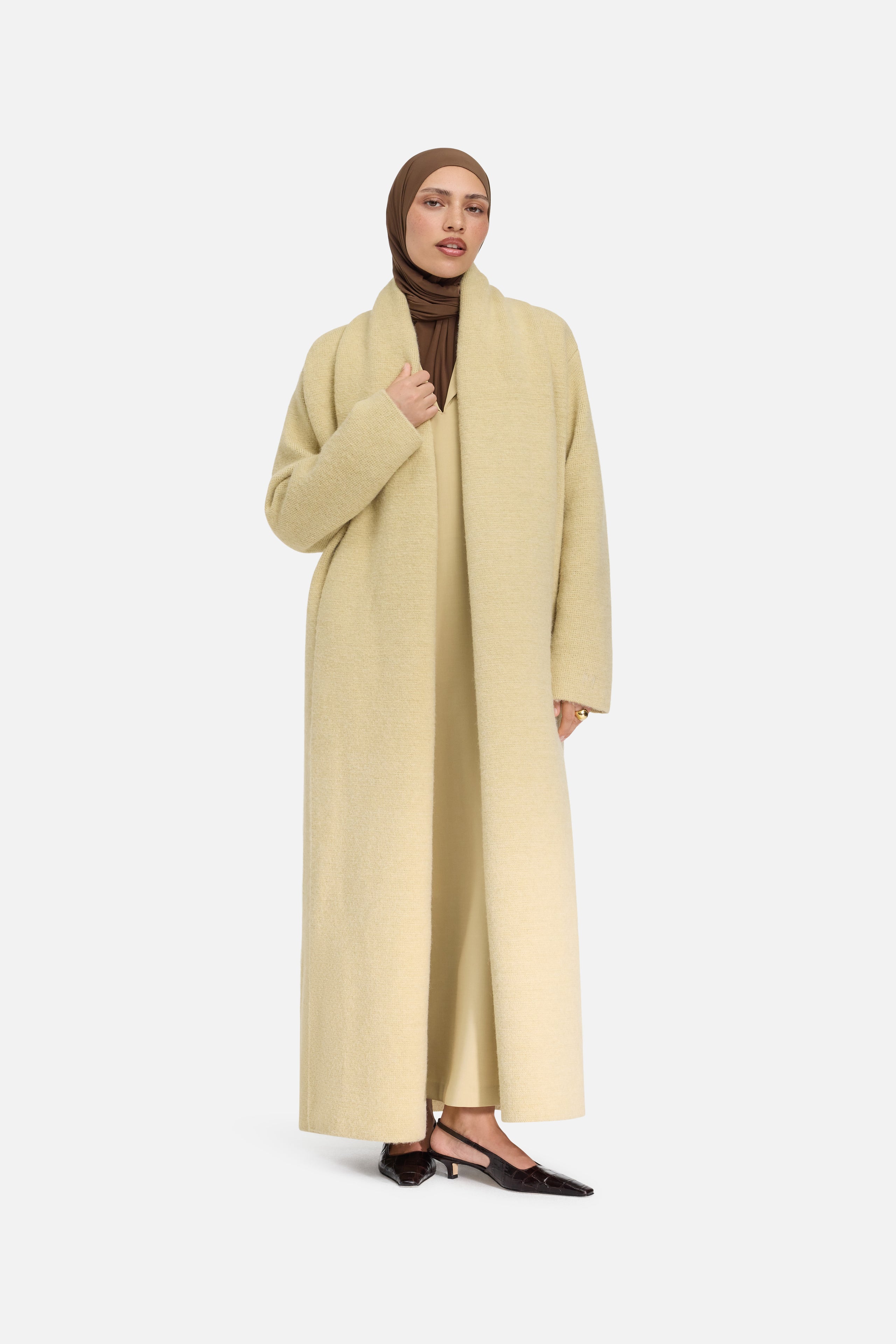Brushed Knit Abaya | Desert Clay
