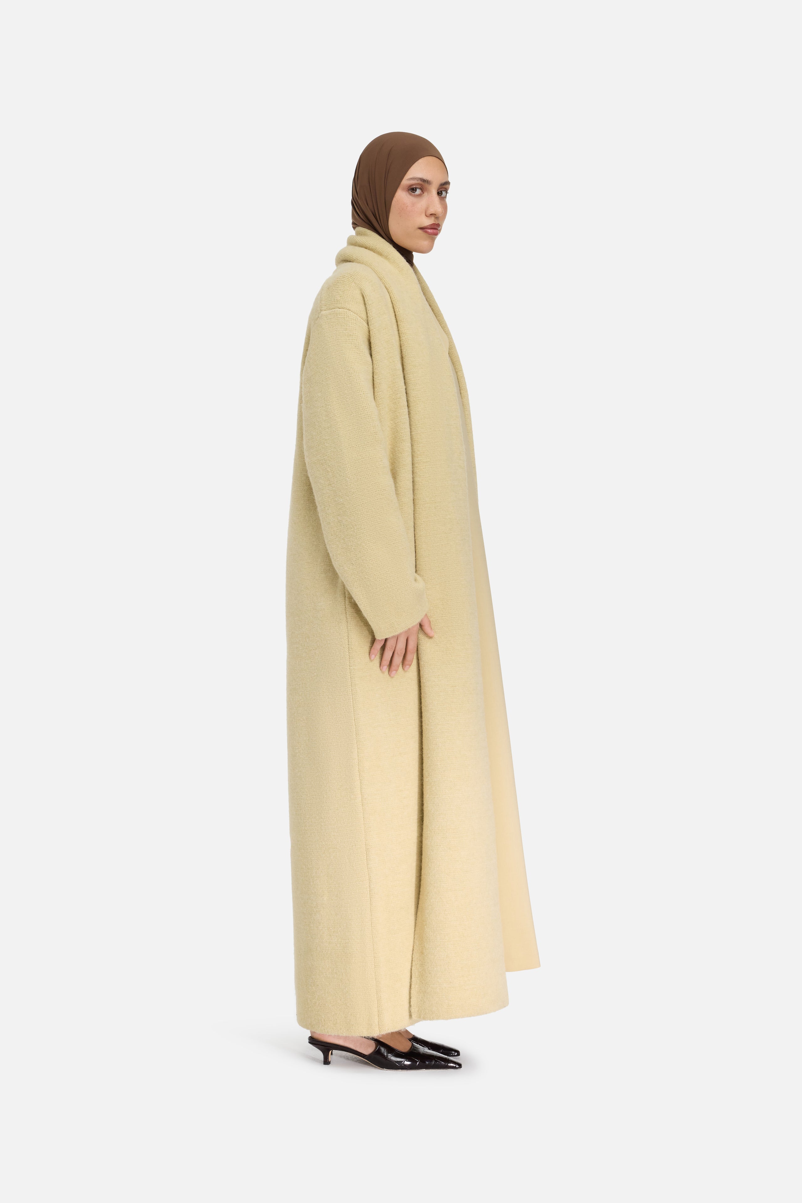 Brushed Knit Abaya | Desert Clay