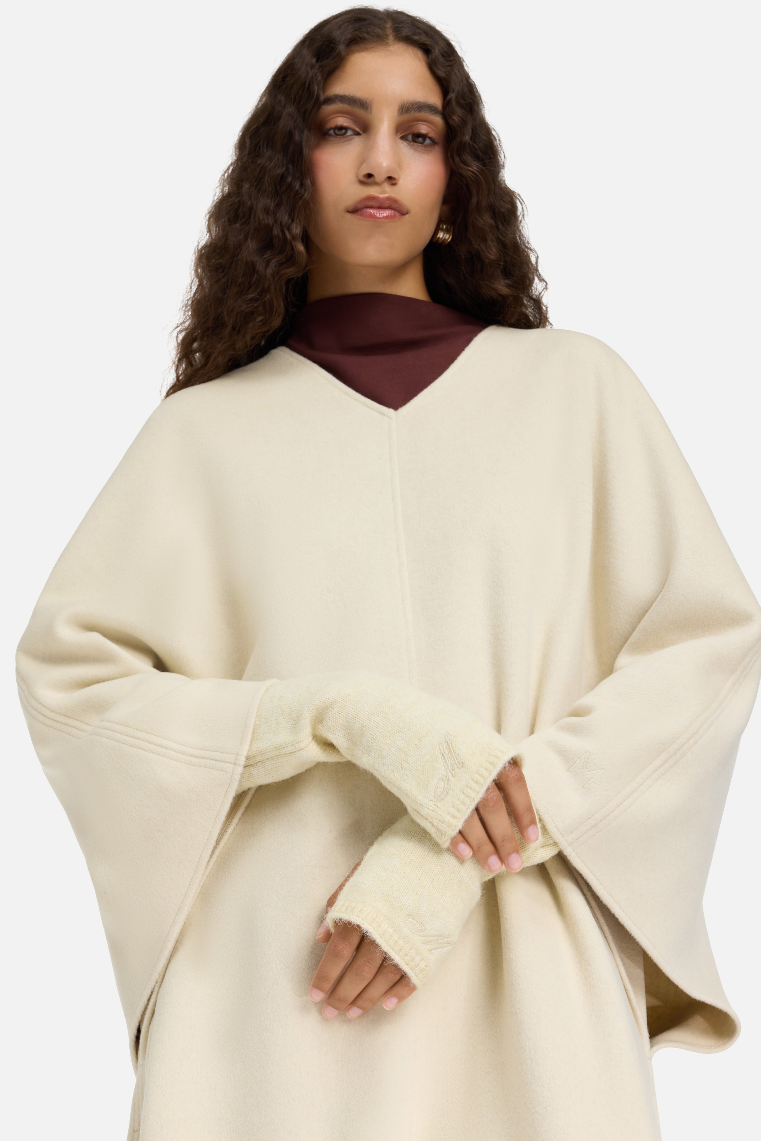 Brushed Knit Gloves | Cloud White