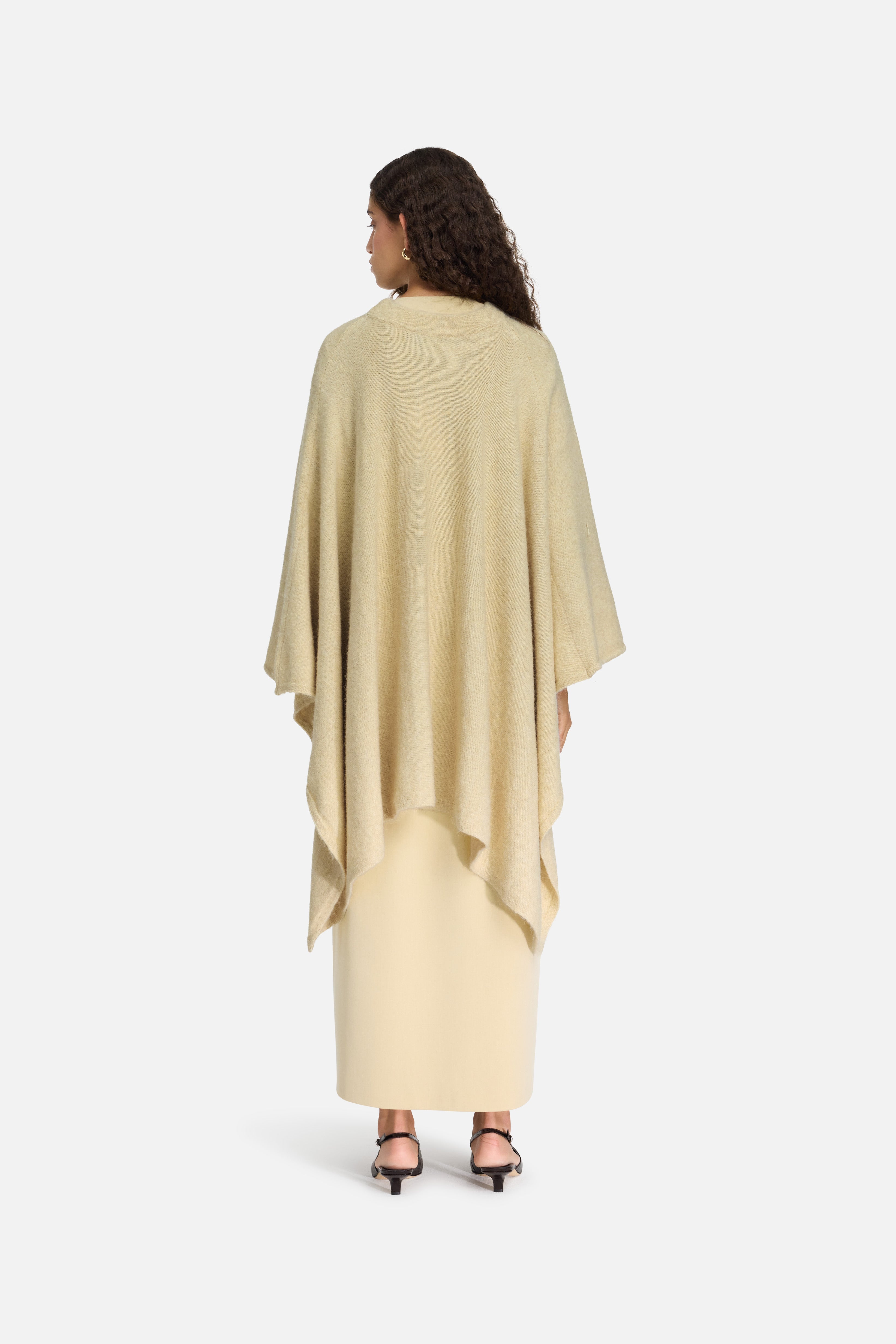 Brushed Knit Poncho | Desert Clay