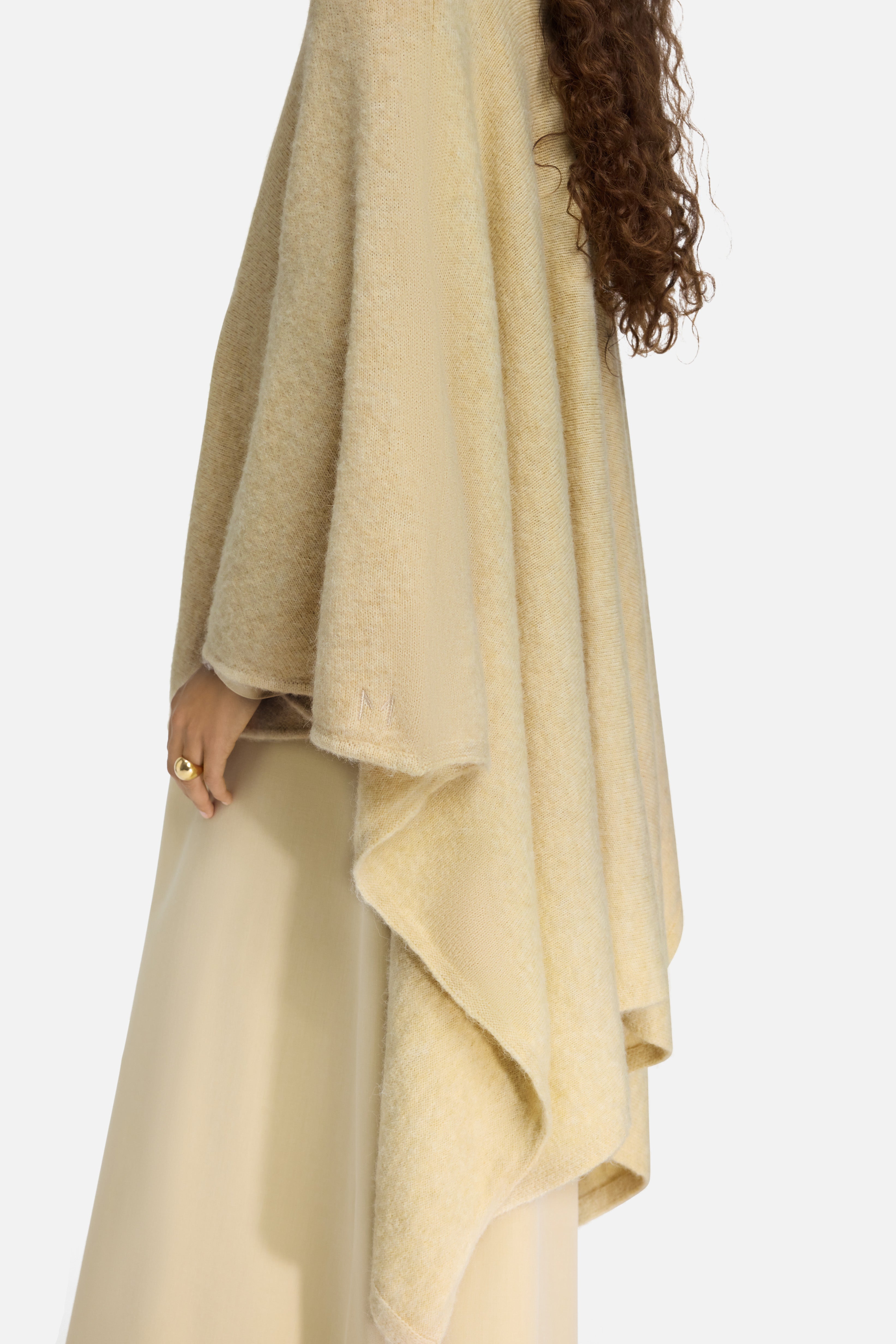 Brushed Knit Poncho | Desert Clay