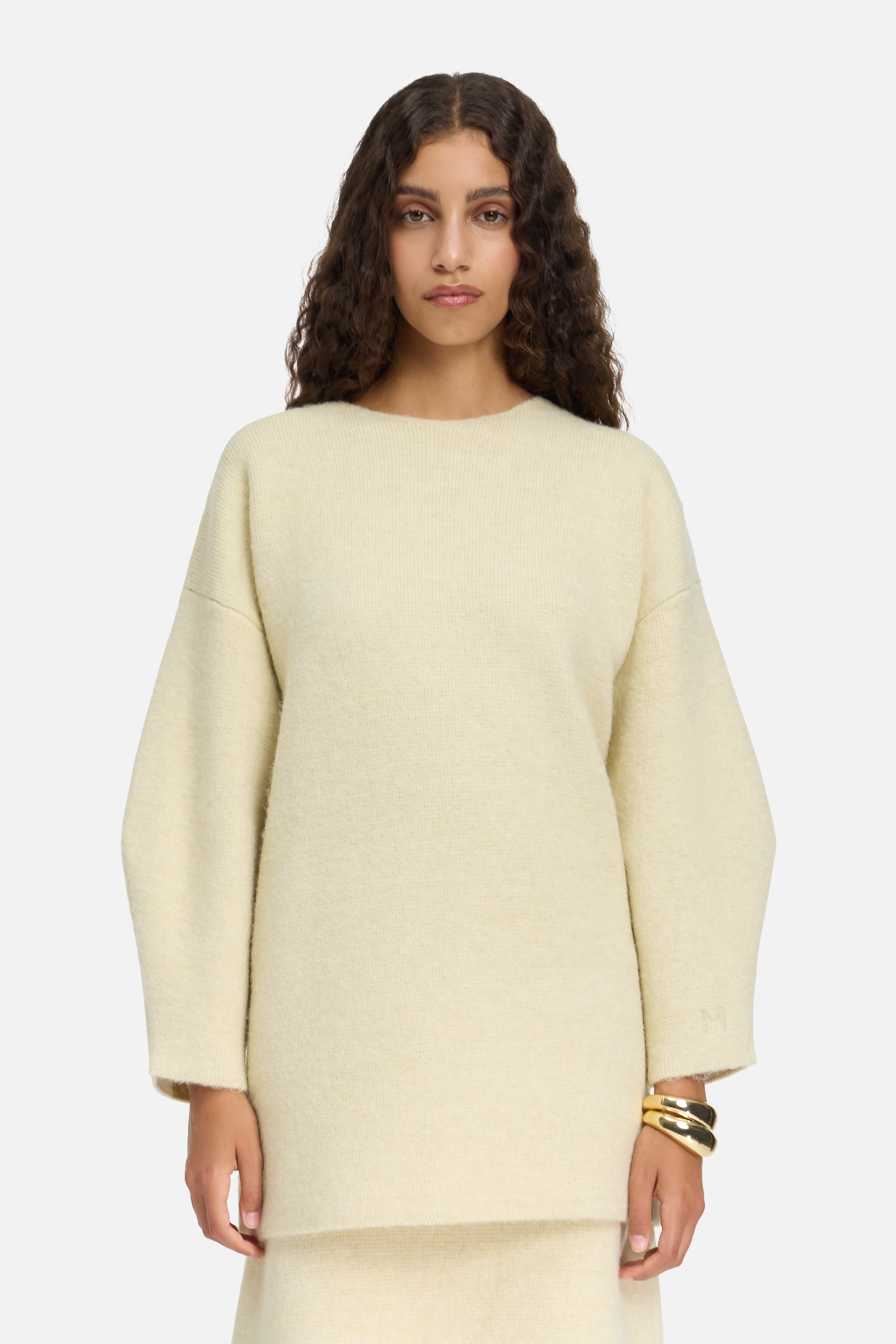 Brushed Knit Sweater | Cloud White