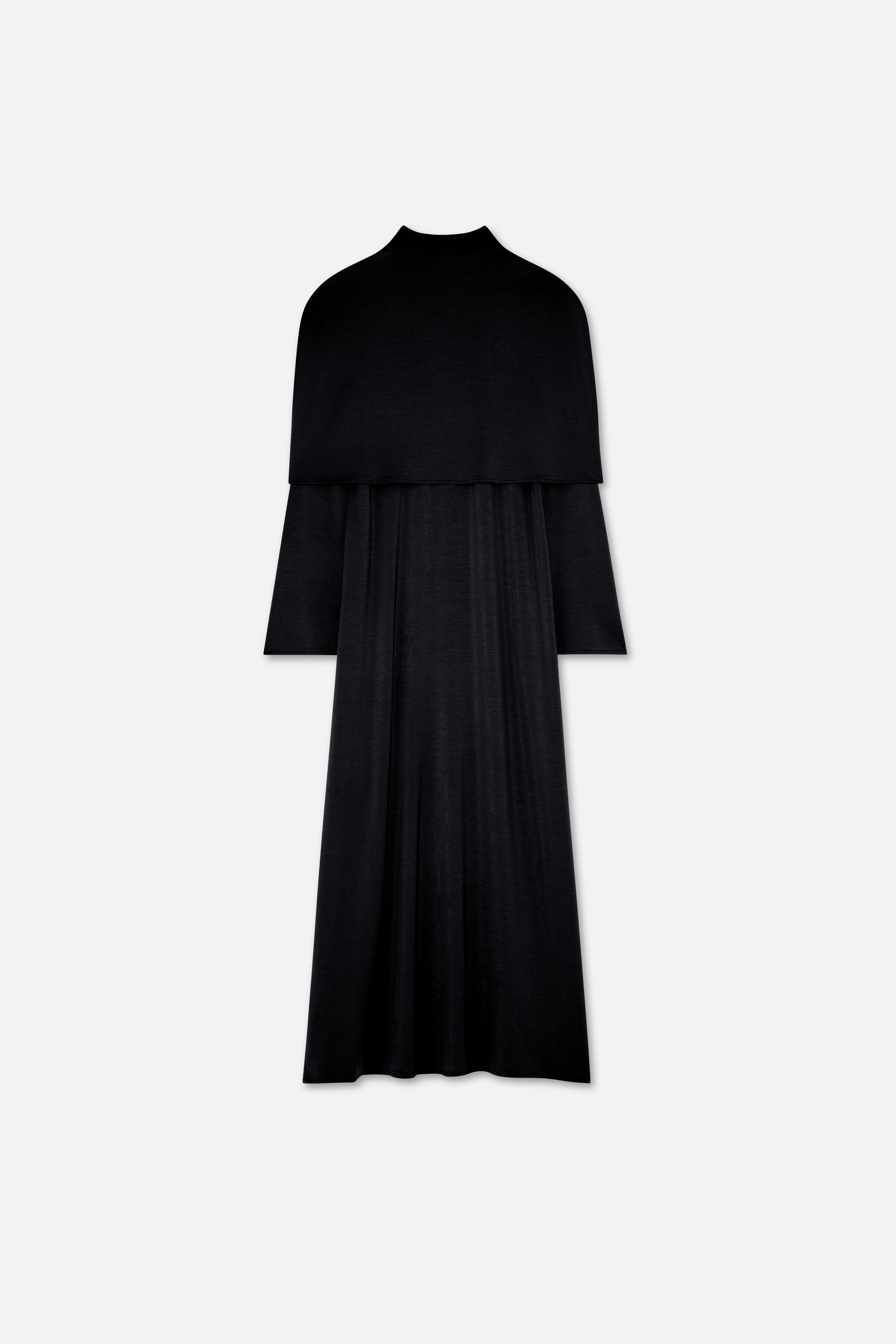 Flat lay back black dress