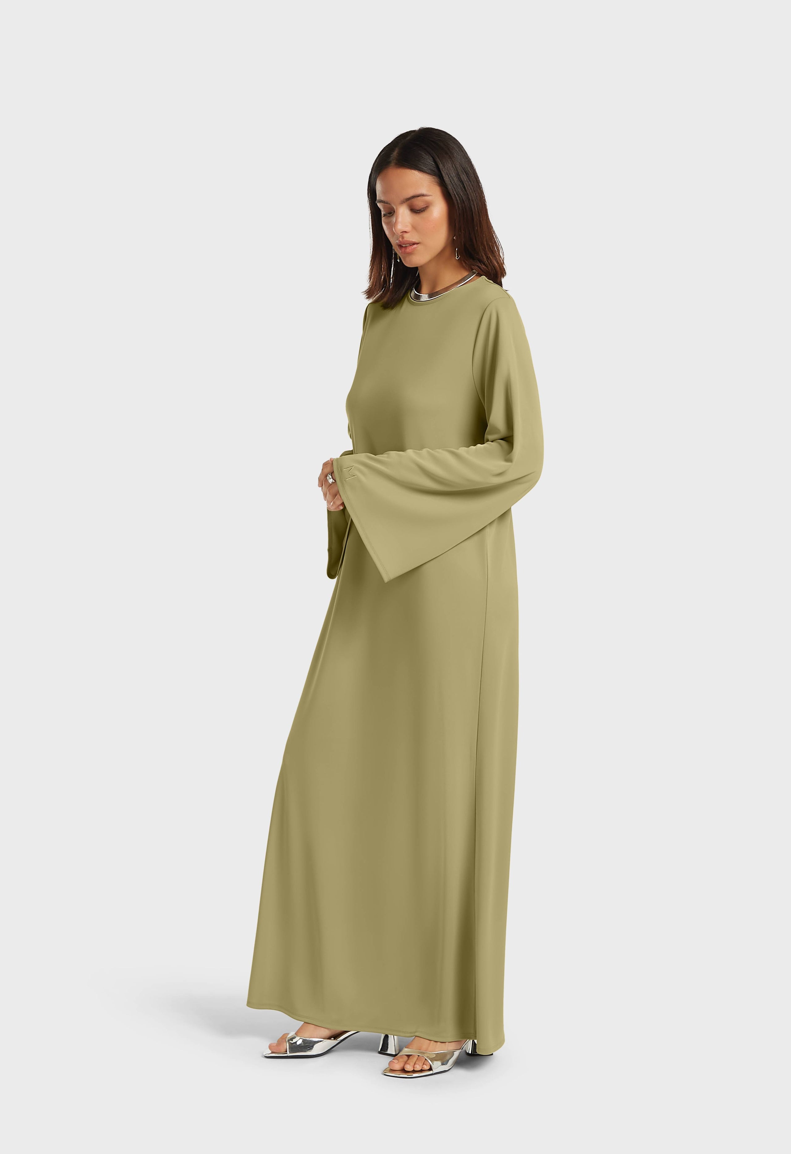 Classic Dress | Grey Green