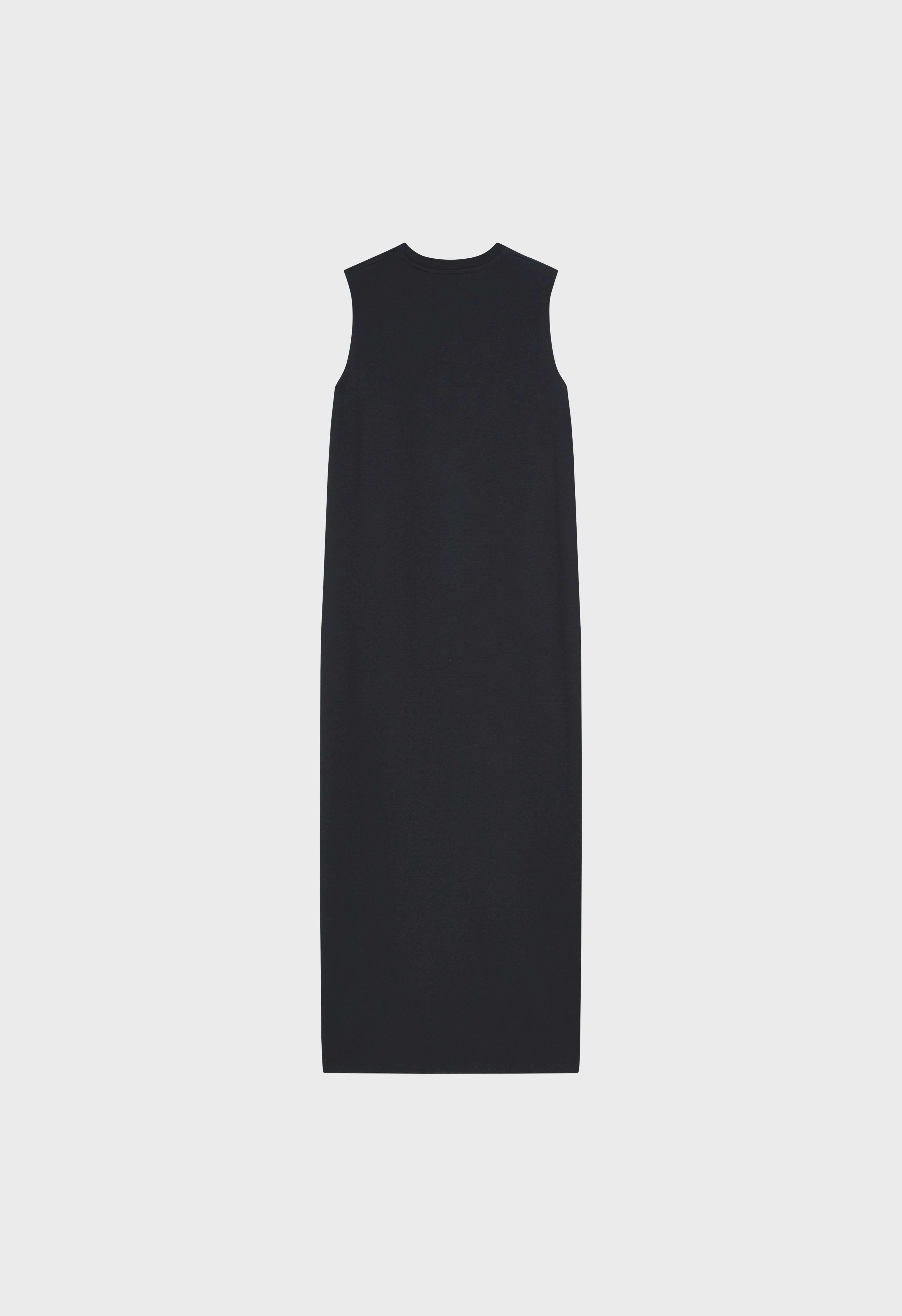 Cotton Sleeveless Dress | Black