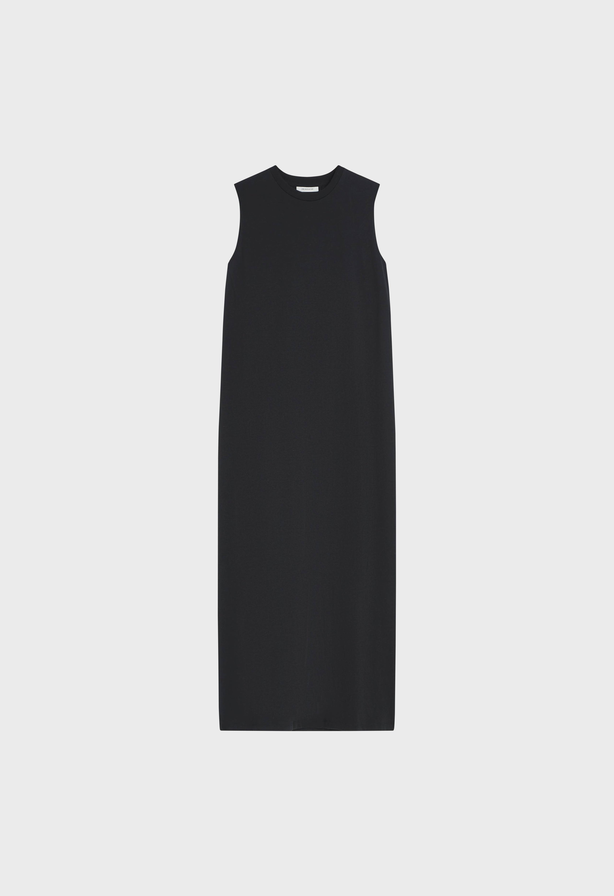 Cotton Sleeveless Dress | Black