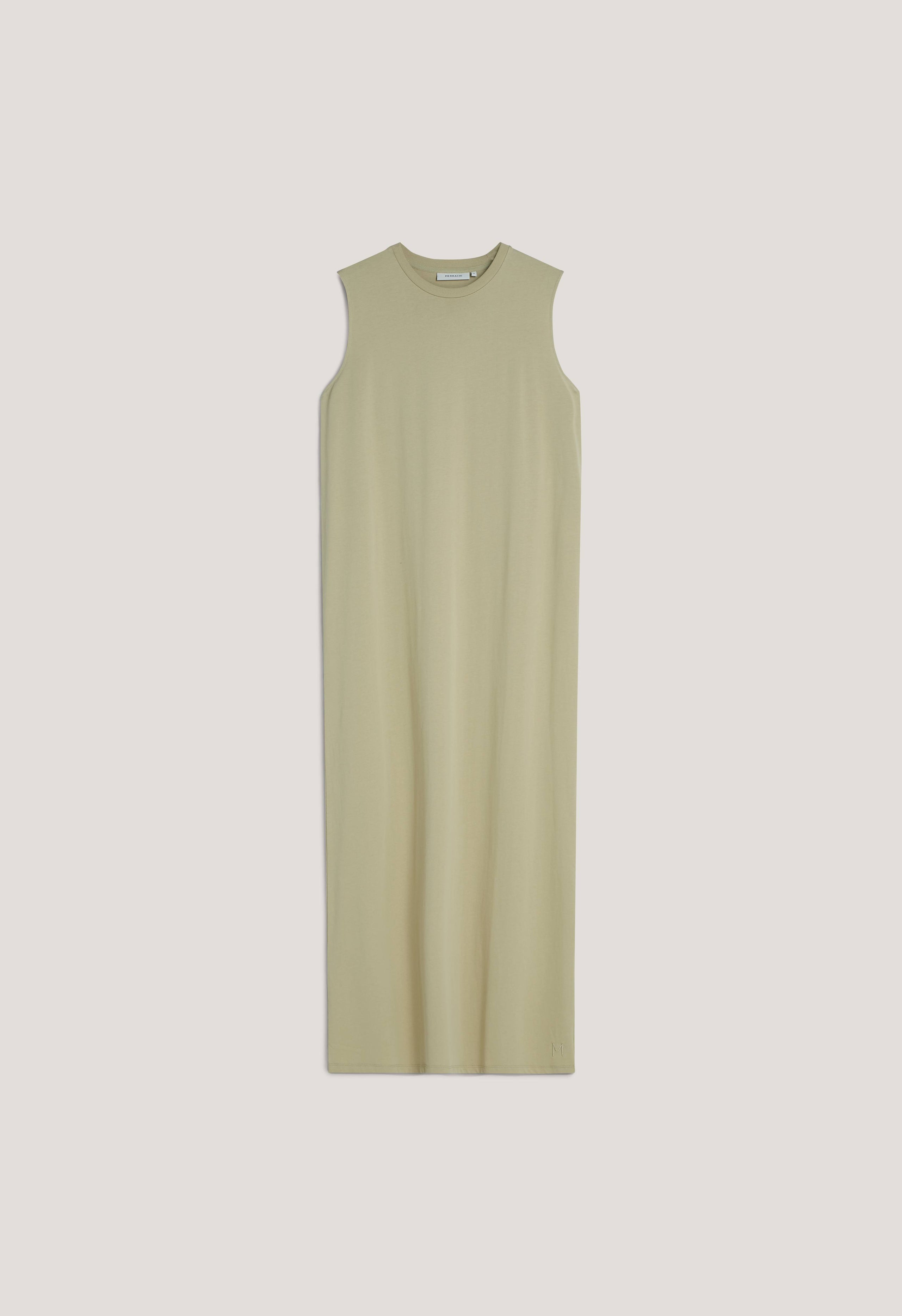 Cotton Sleeveless Dress | Soft Khaki