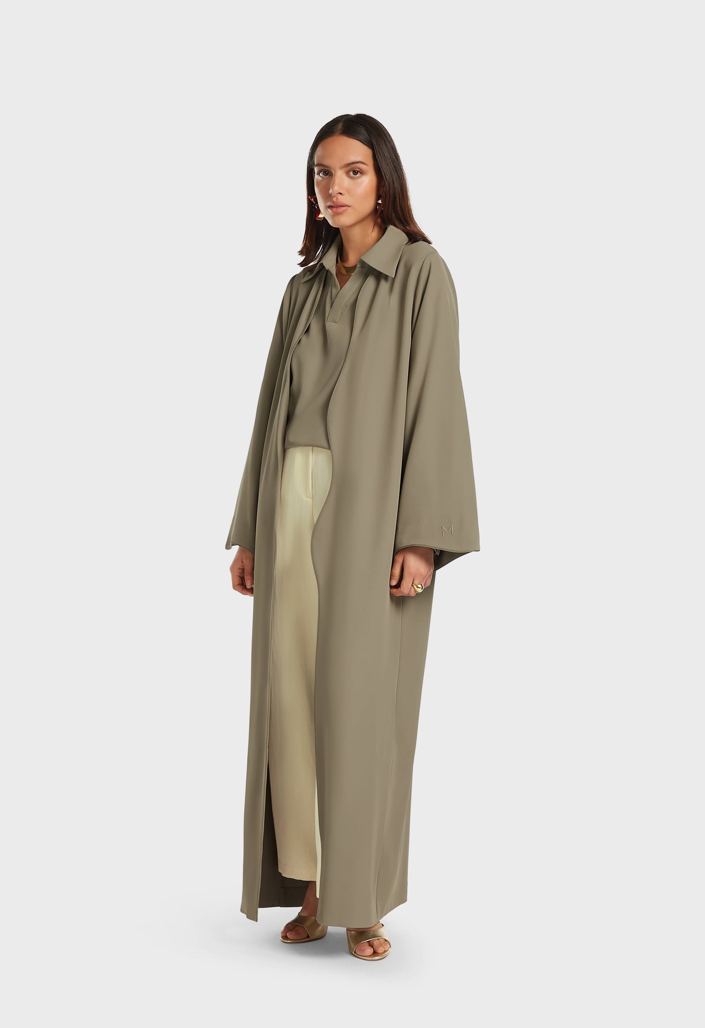 Curved Edge Abaya | Desert Brown