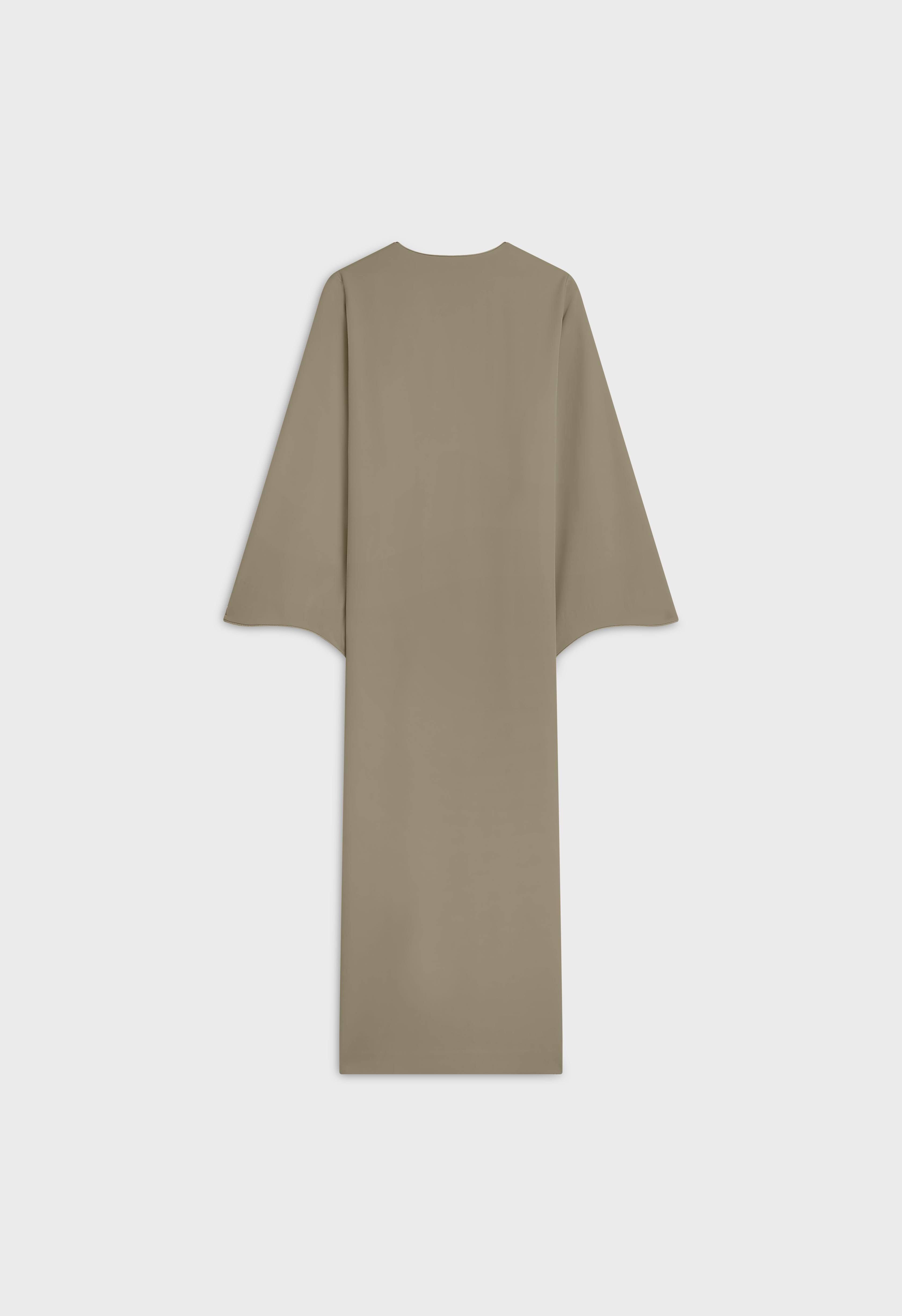 Curved Edge Abaya | Desert Brown