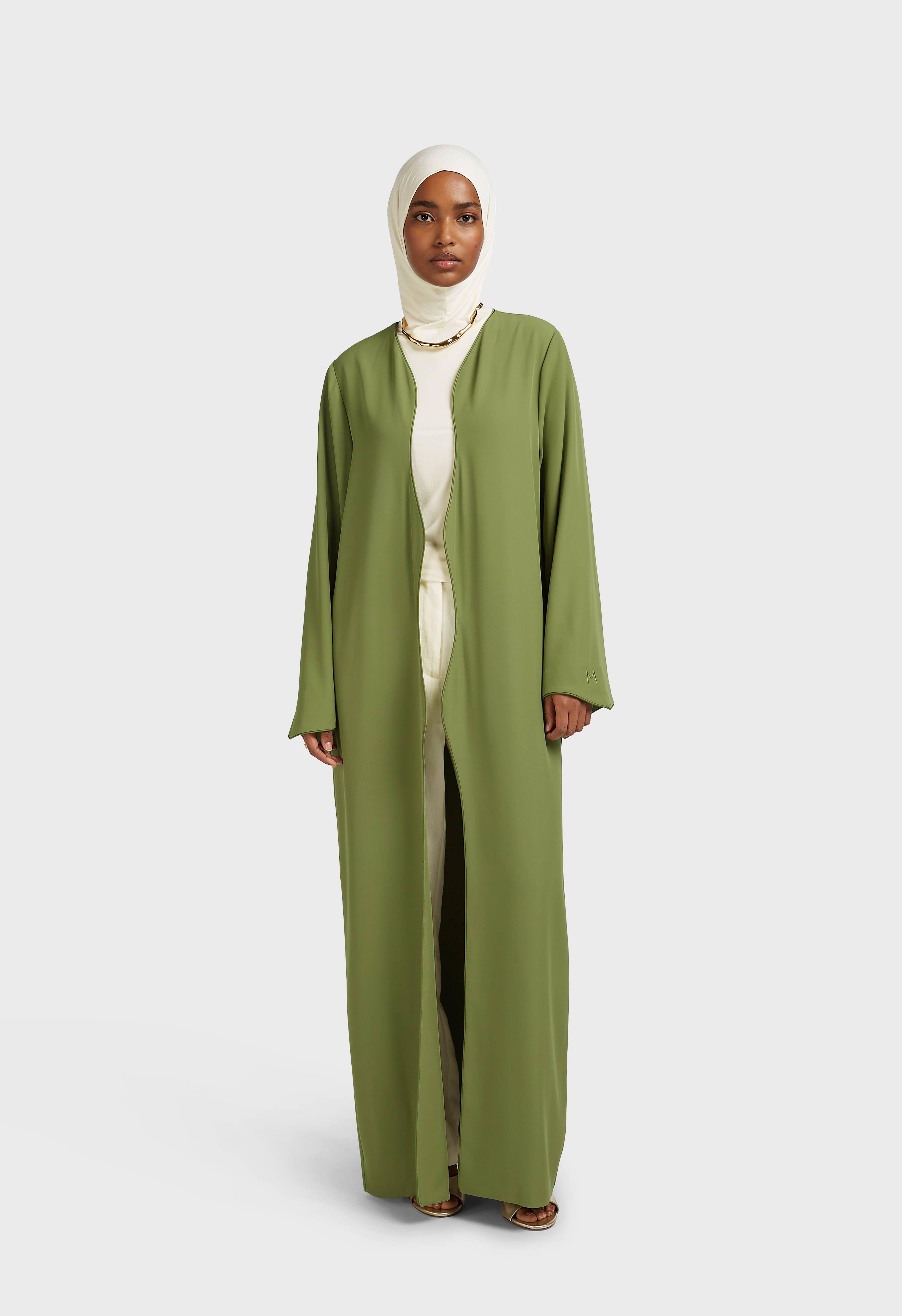 Curved Edge Abaya | Leaf