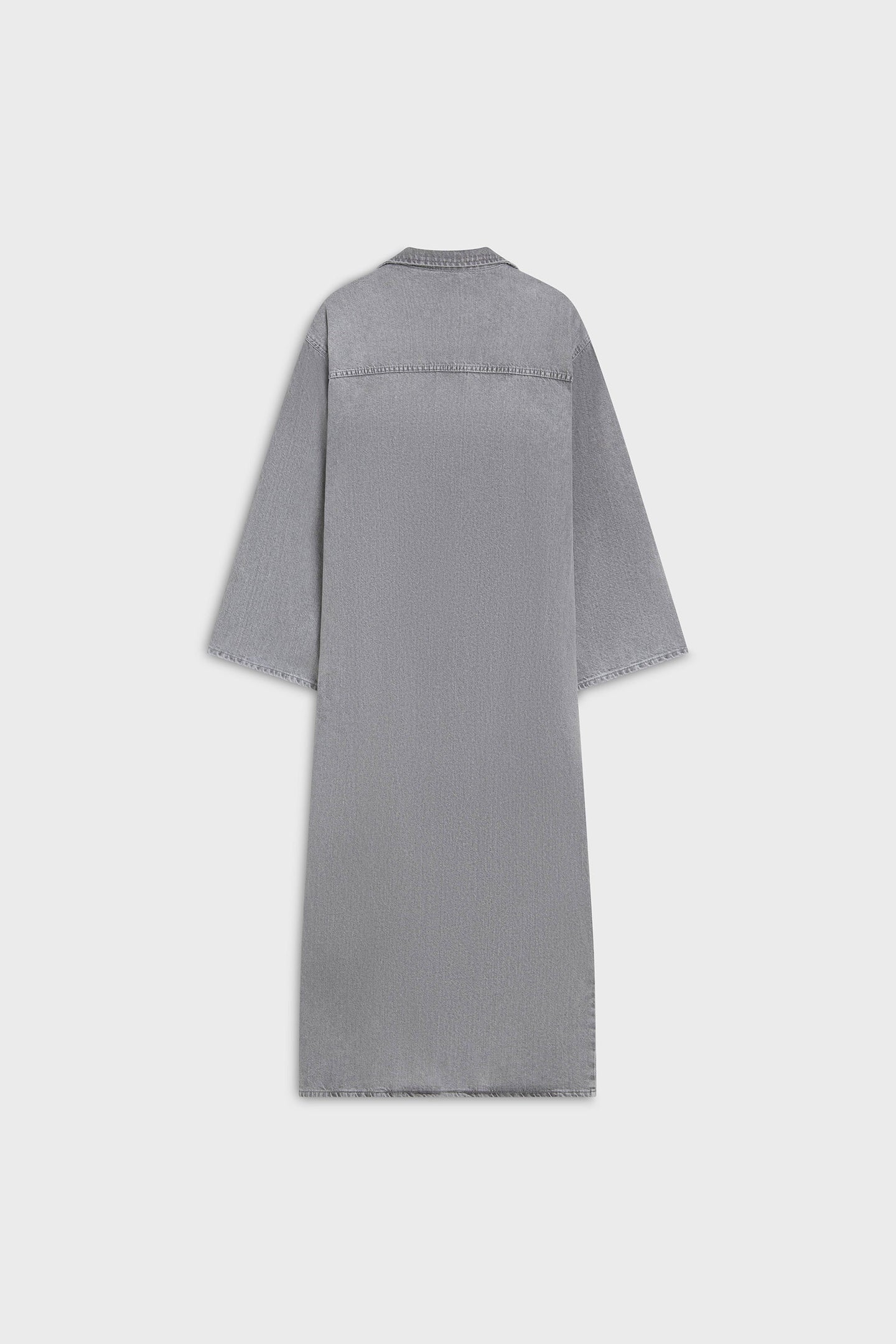 Denim Abaya | Washed Morning Grey