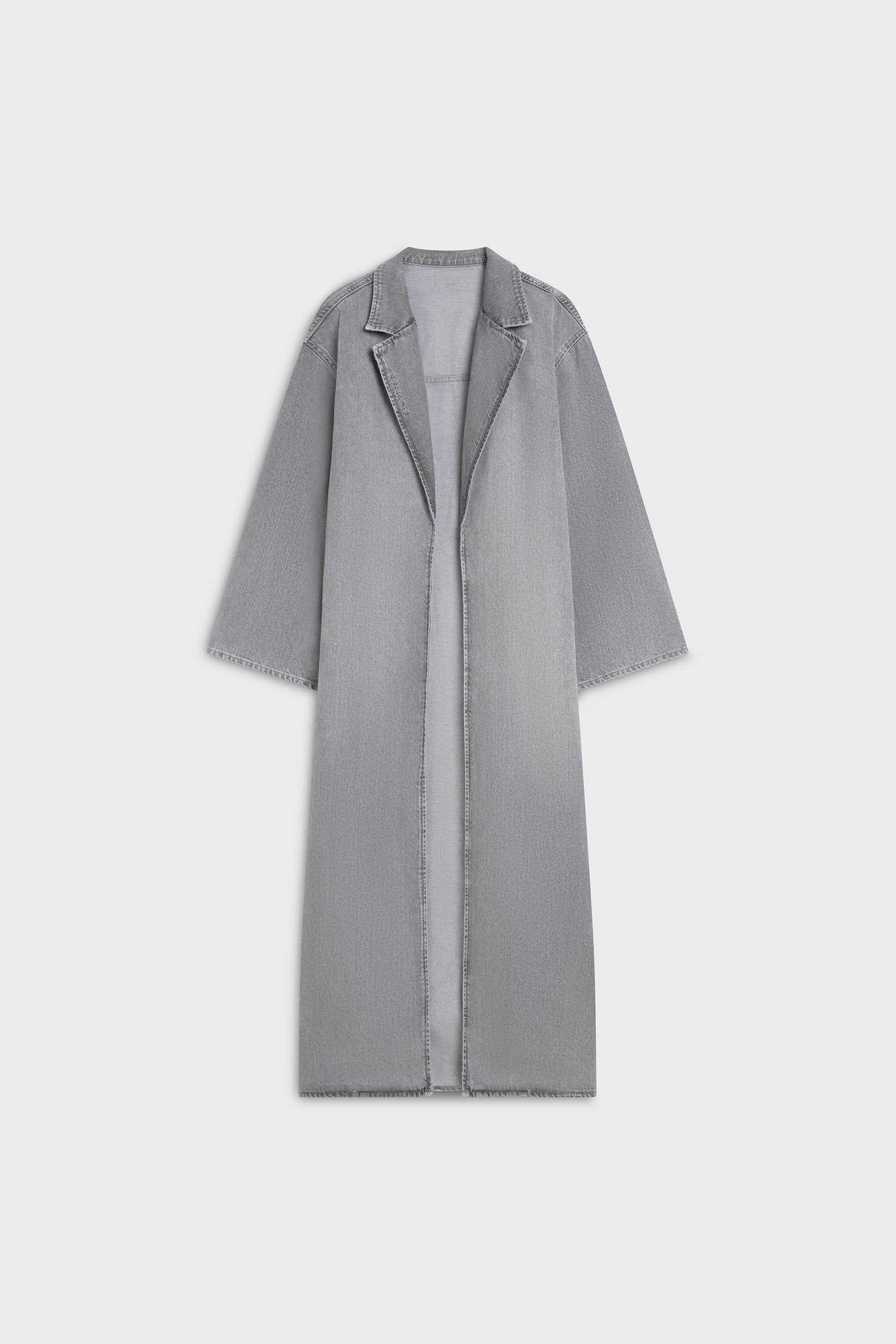 Denim Abaya | Washed Morning Grey