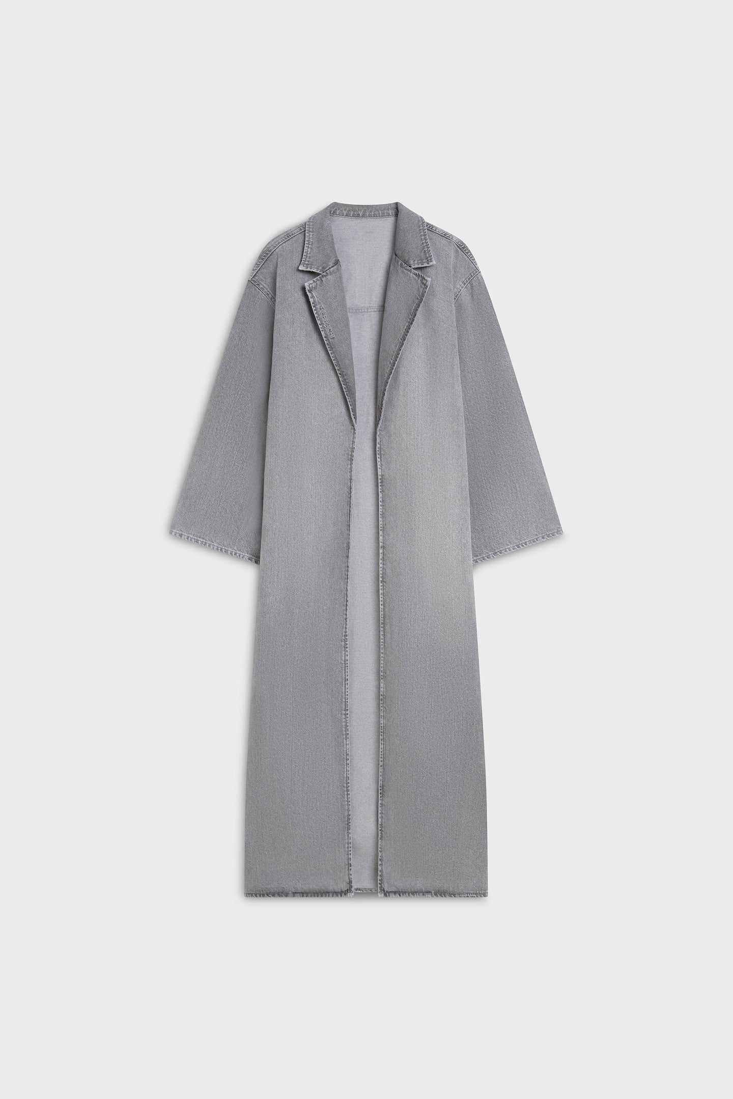 Denim Abaya | Washed Morning Grey