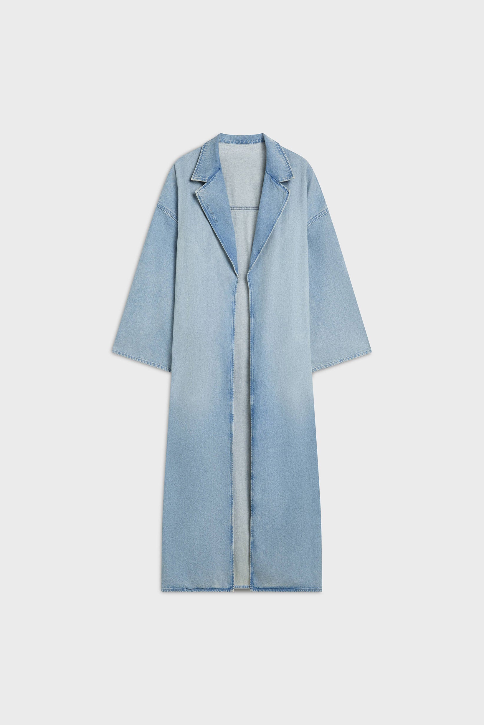 Denim Abaya | Washed Silver Blue