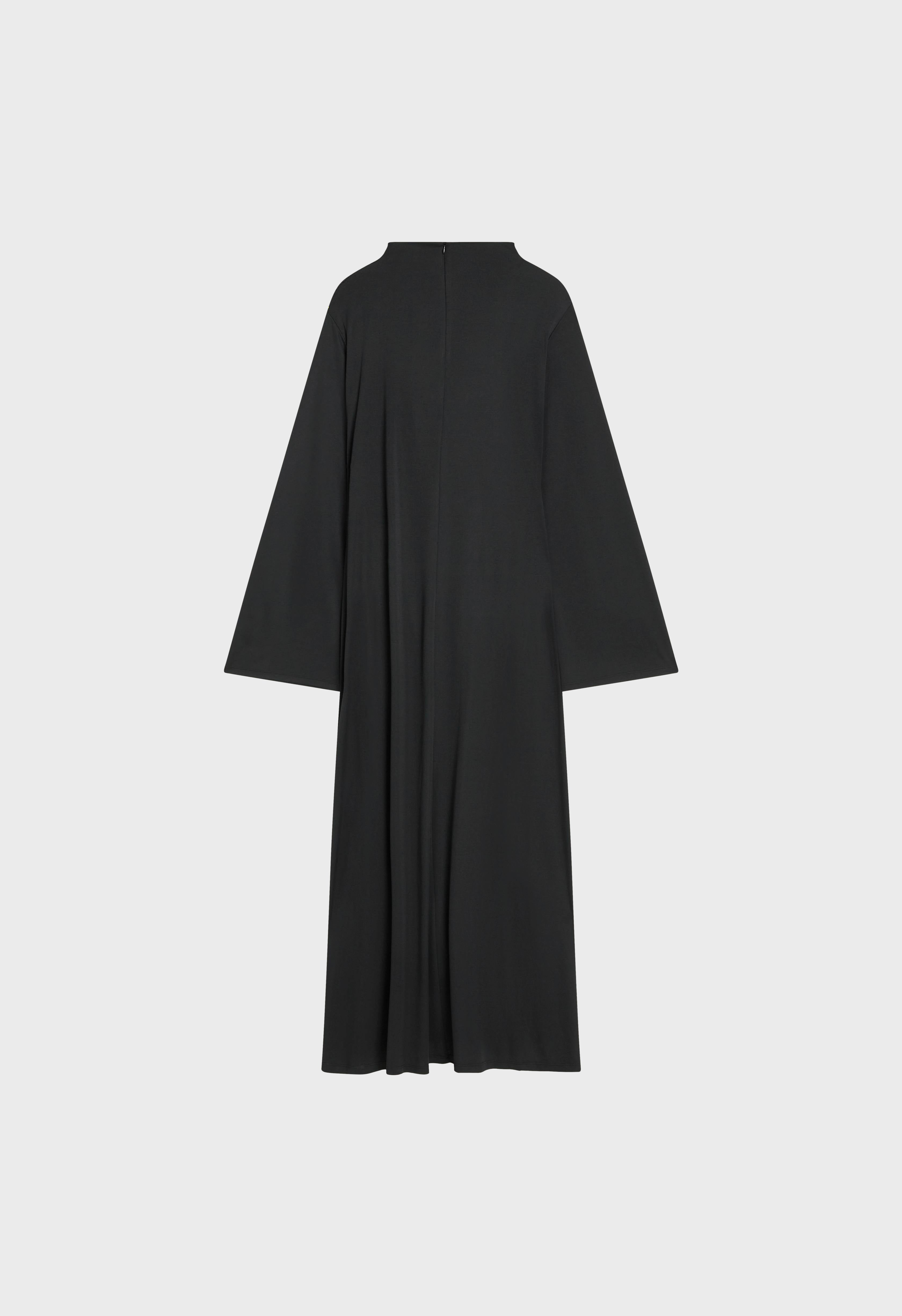 Draped Jersey Dress | Black