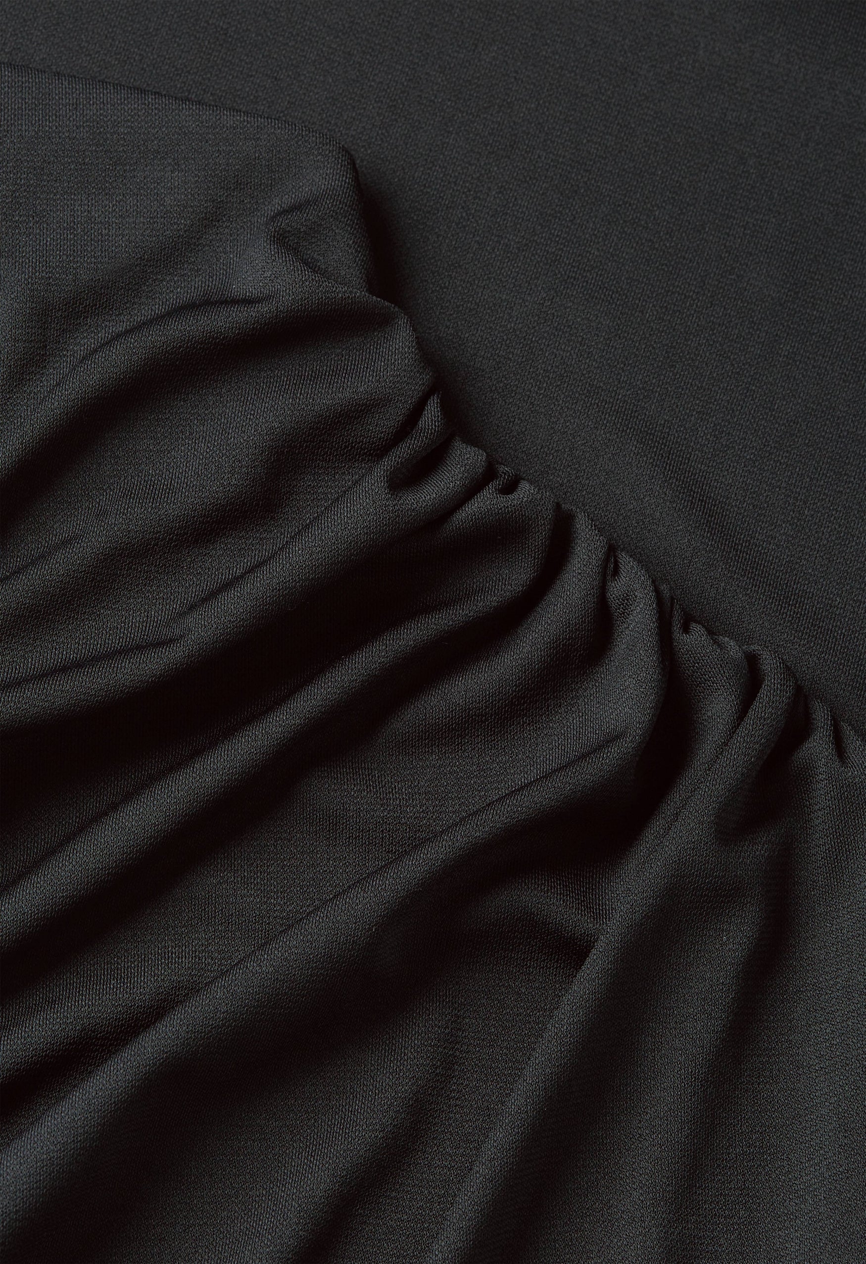 Draped Jersey Dress | Black