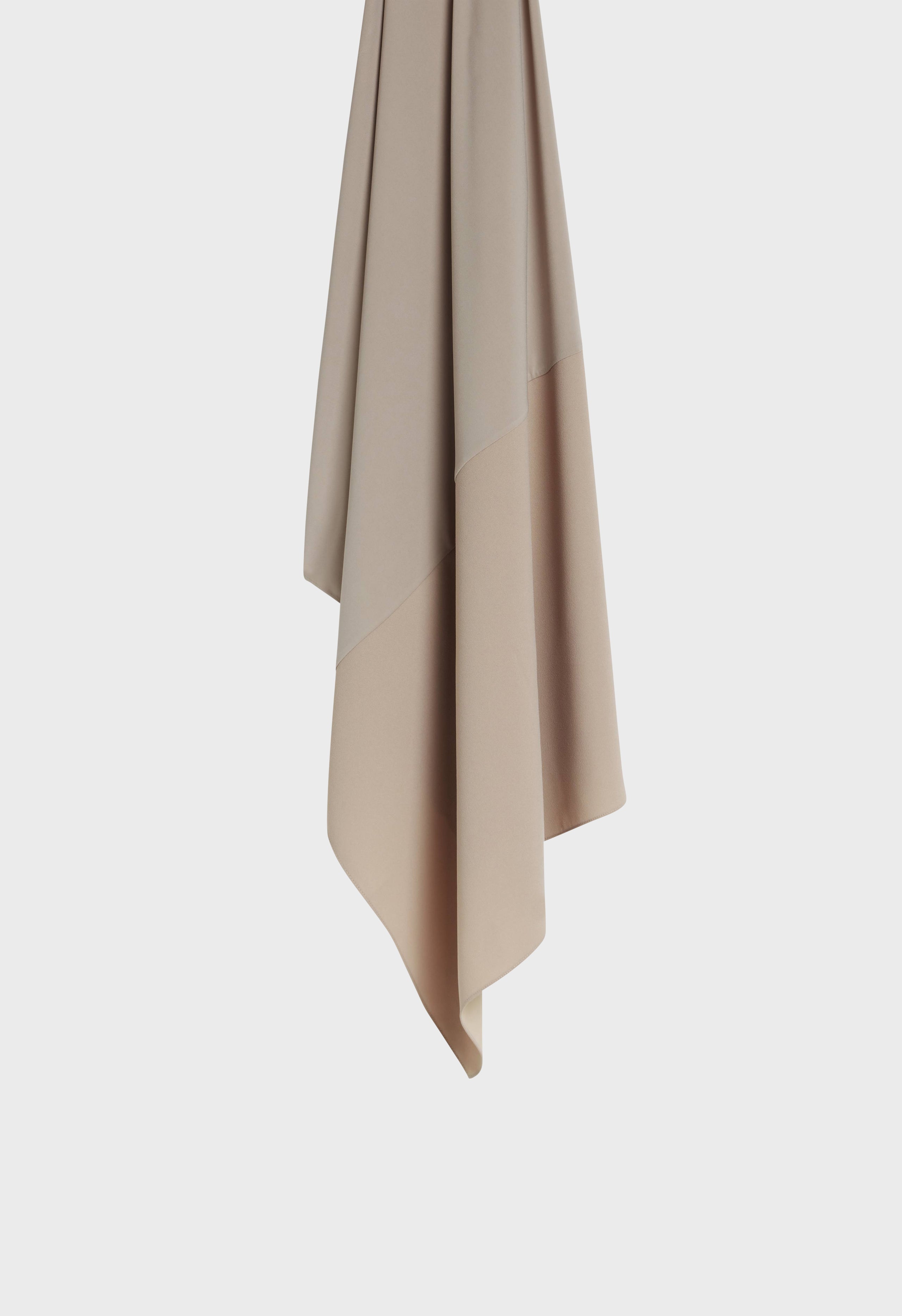 Dull Satin Edge Scarf | Cashmere