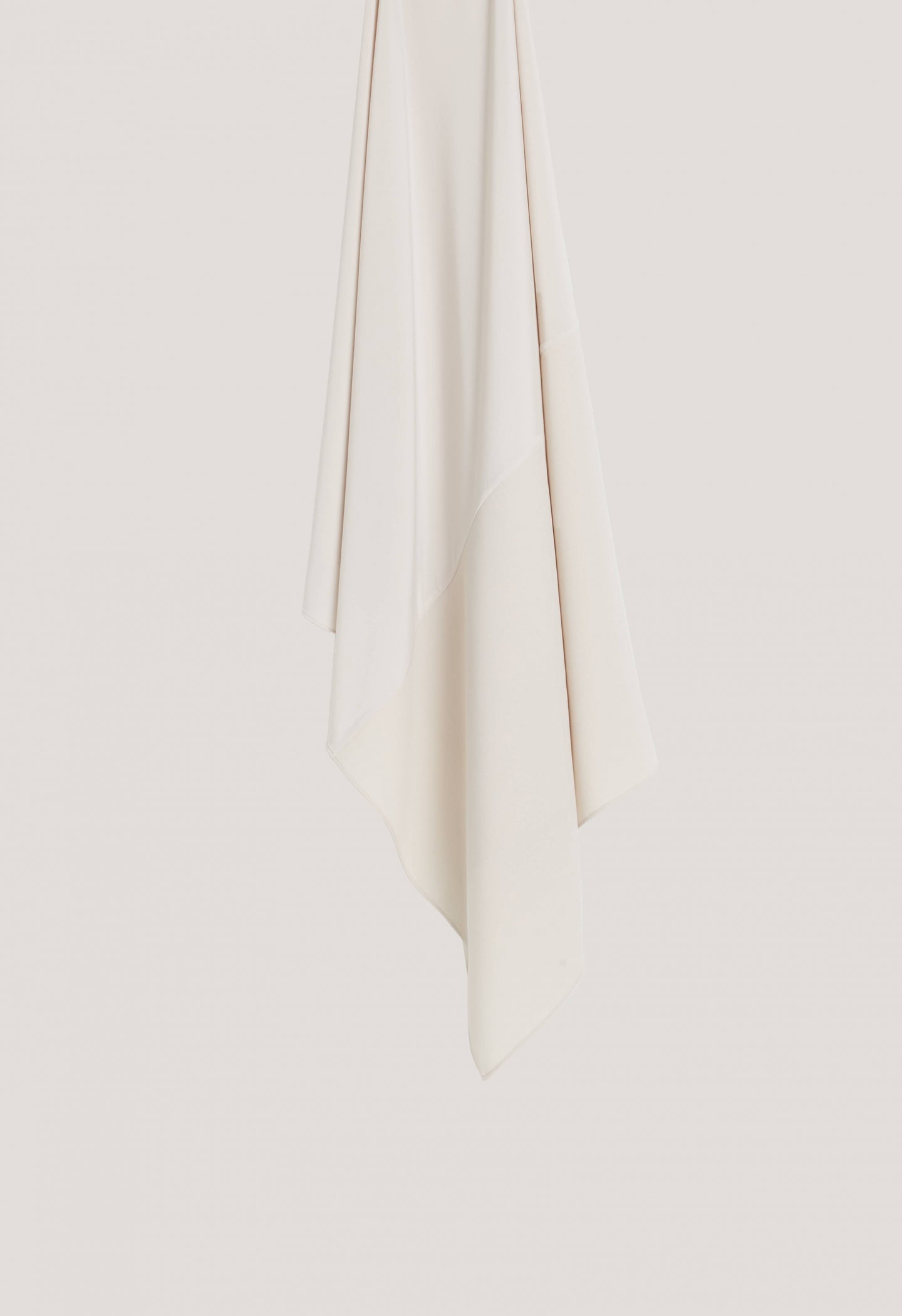 Dull Satin Edge Scarf | Biscuit