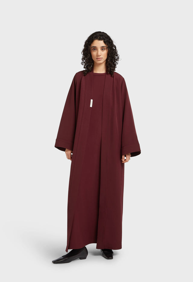 Essential Abaya  Short | Burgundy