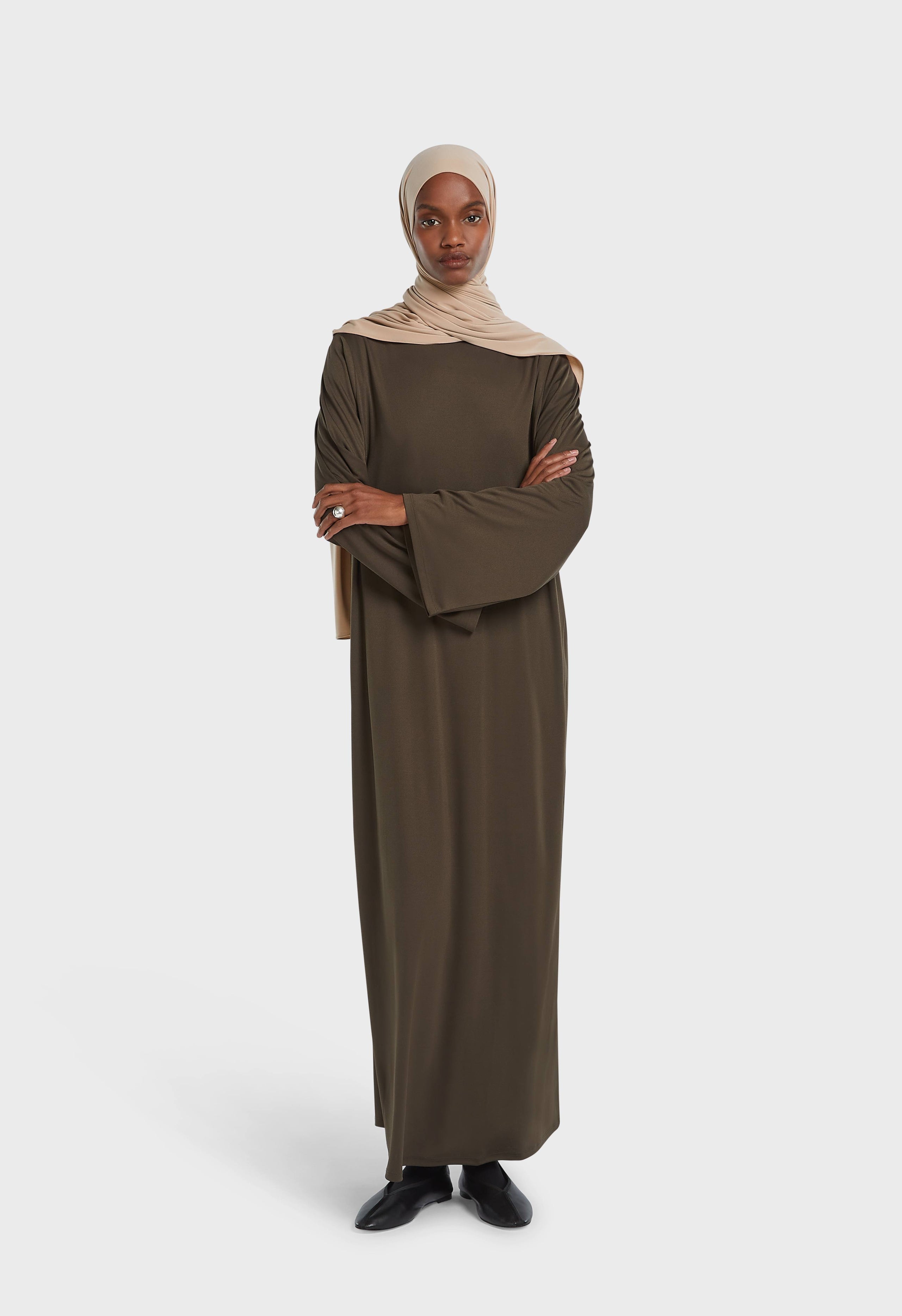 Essential Jersey Dress | Deep Brown