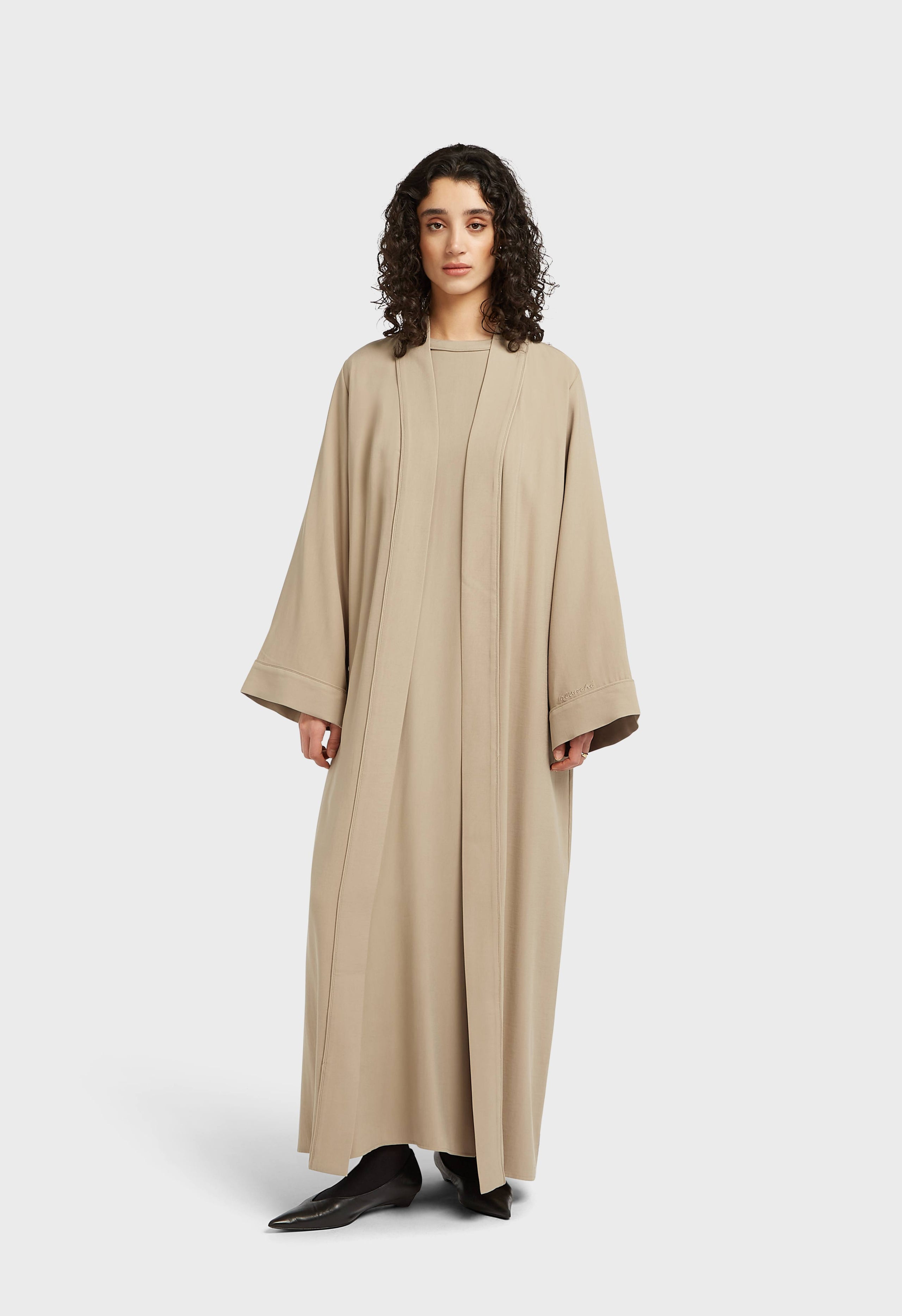 Essential Soft Woven Abaya Regular | Mocha