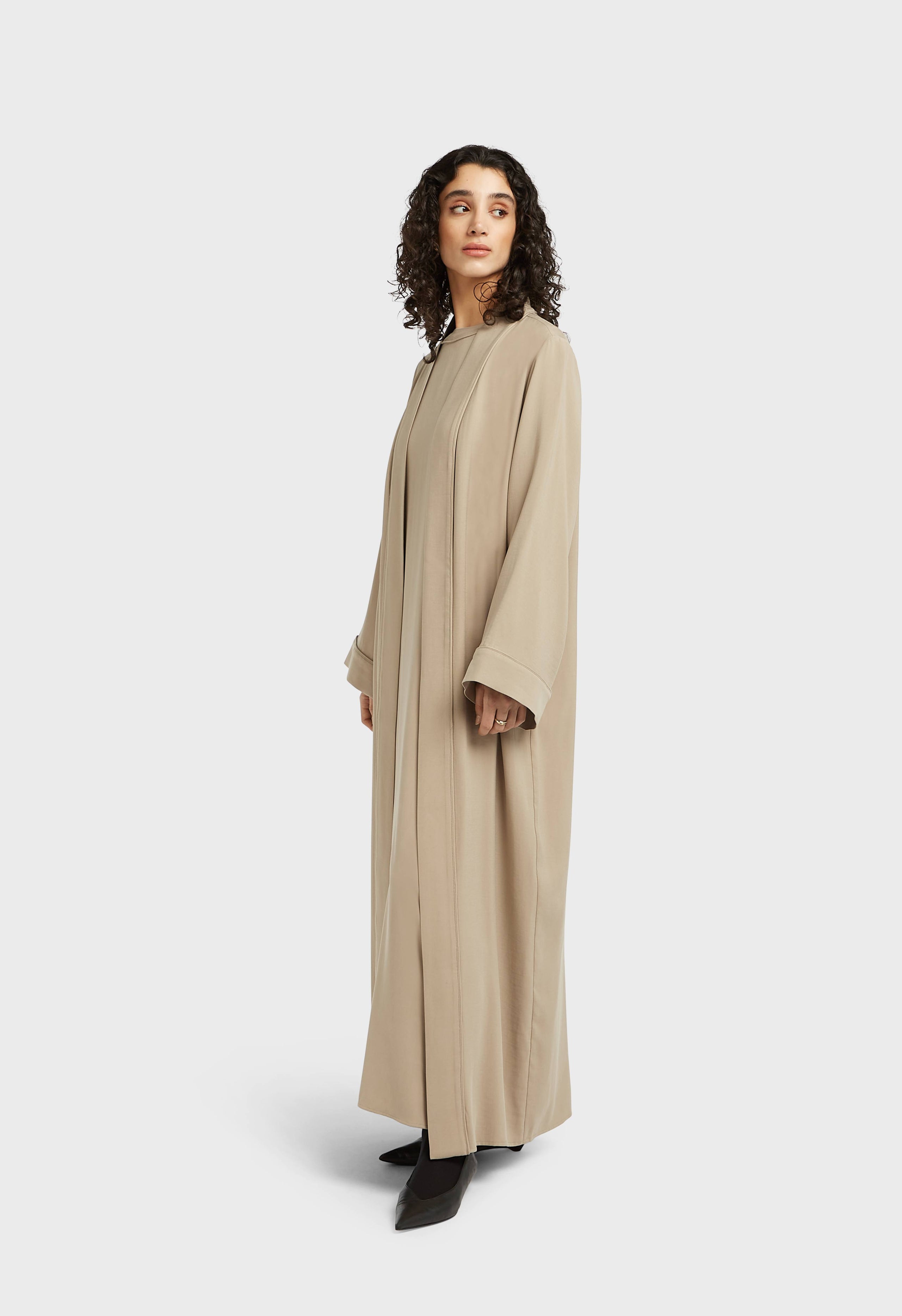 Essential Soft Woven Abaya Regular | Mocha