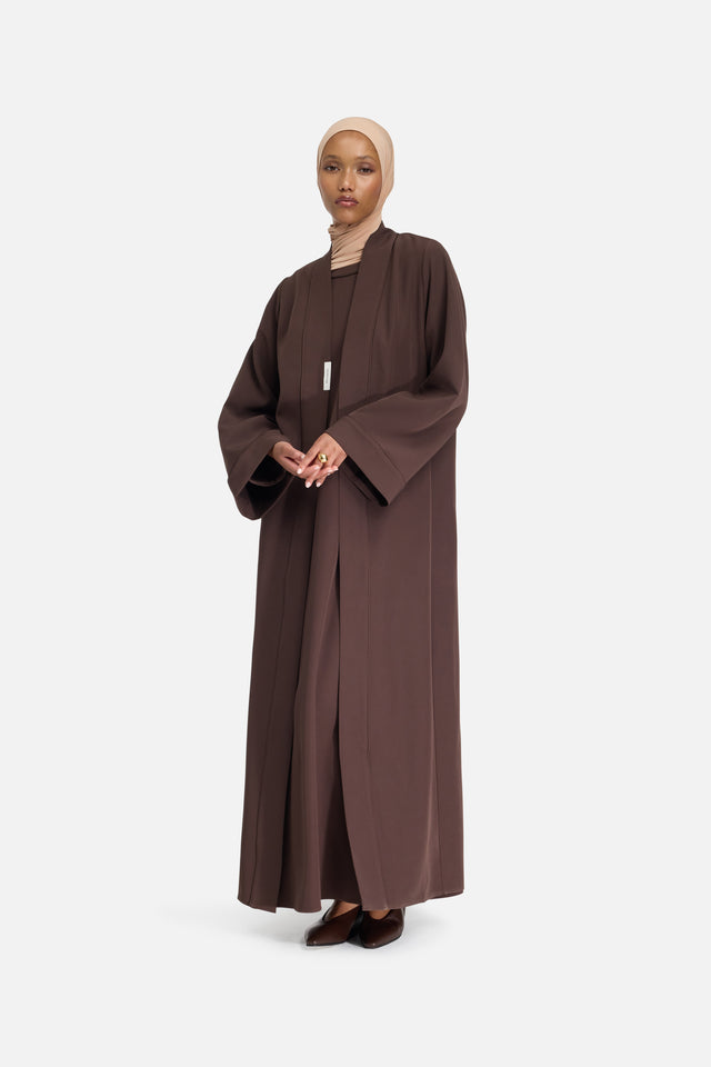Essential Abaya Short | Dark Brown