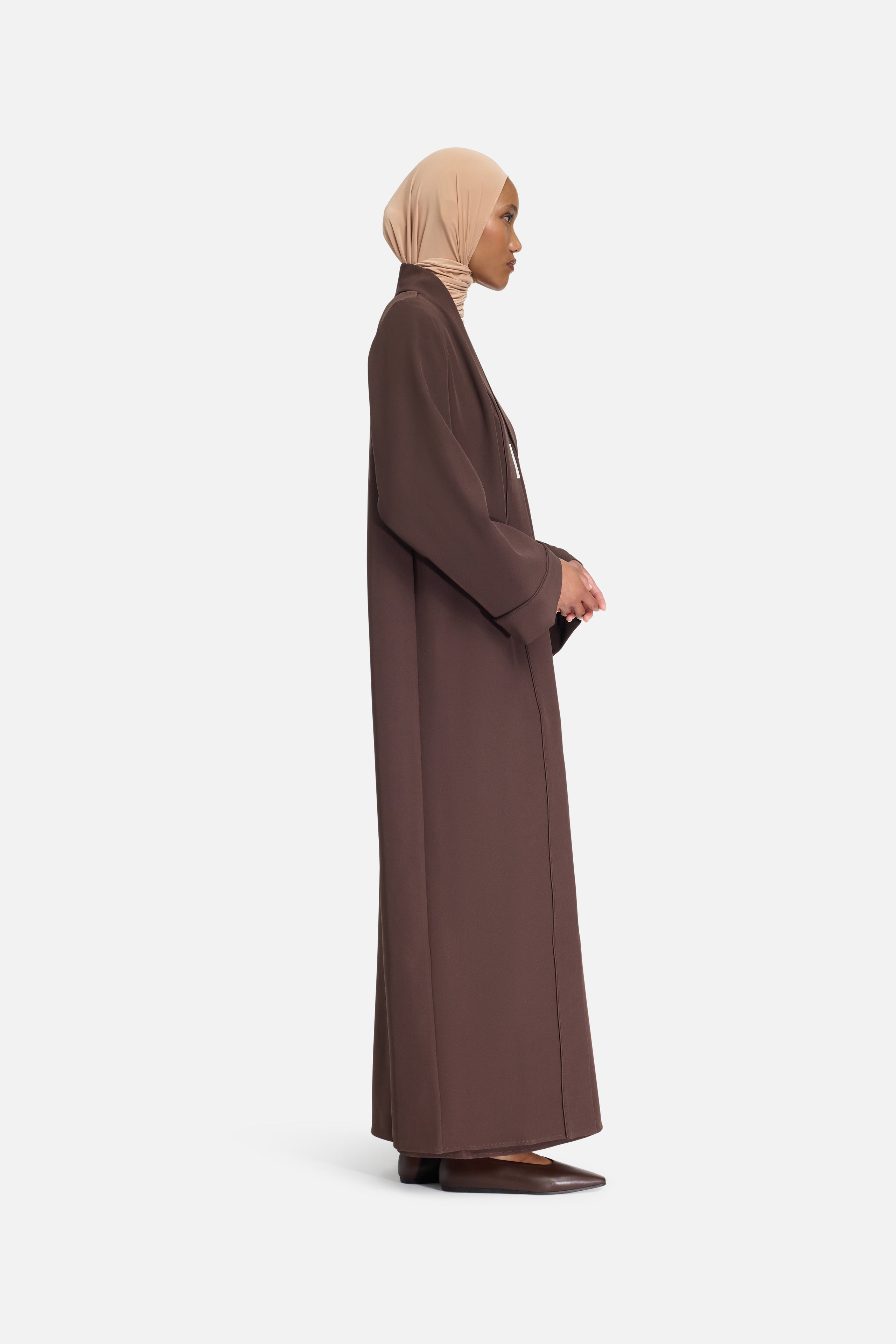 Essential Abaya Short | Dark Brown