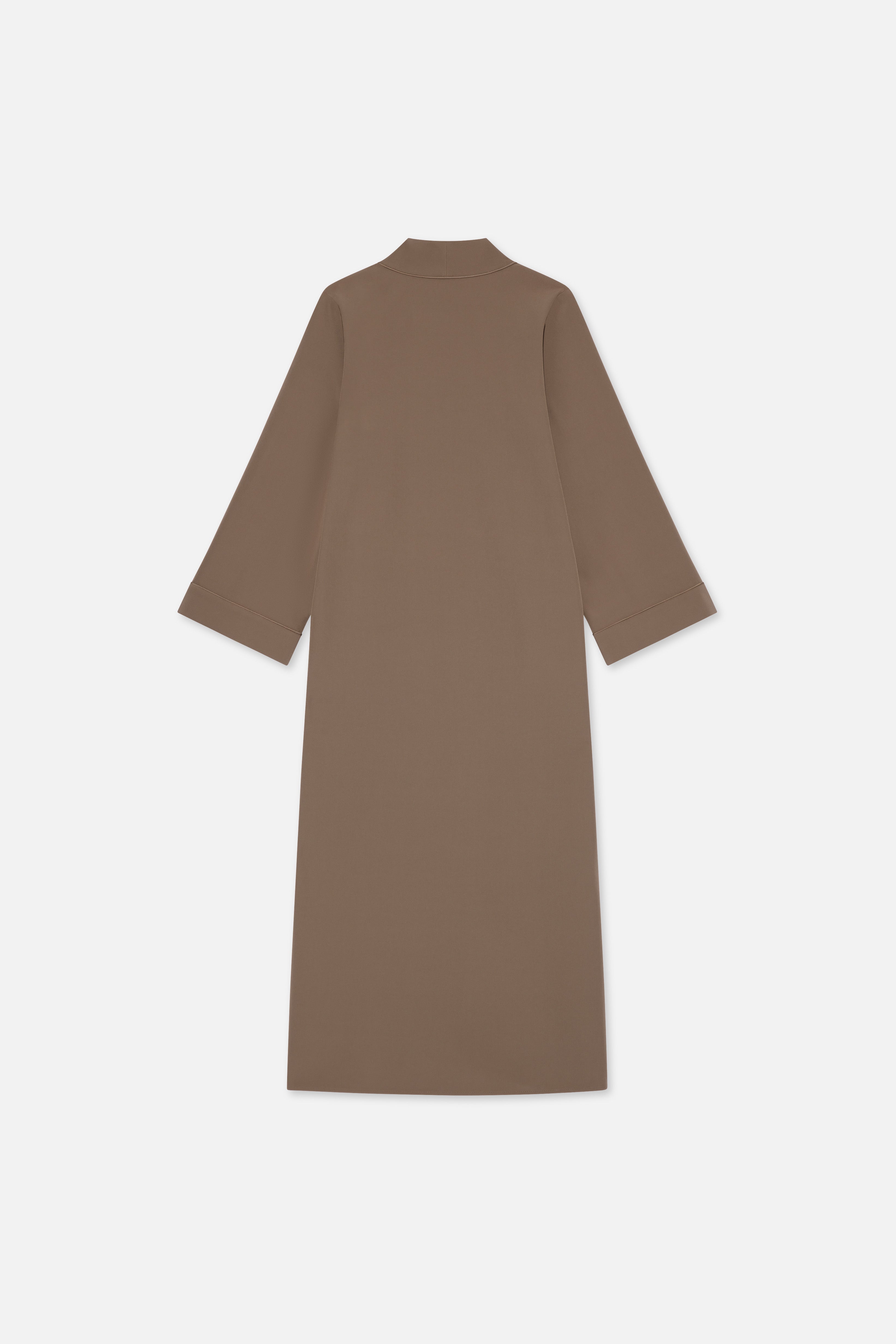 Flat lay taupe abaya back