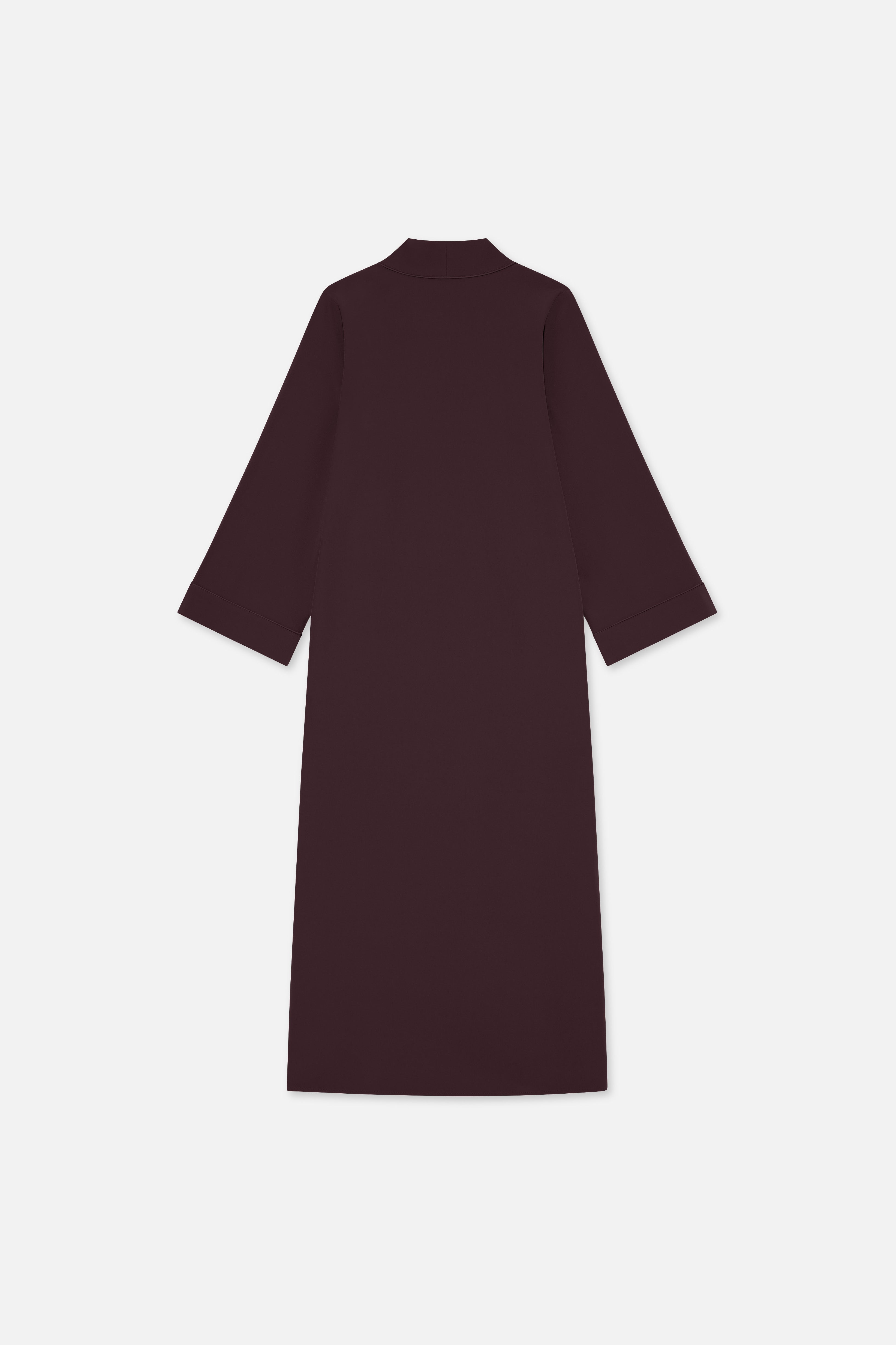 Flat lay purple abaya, back view