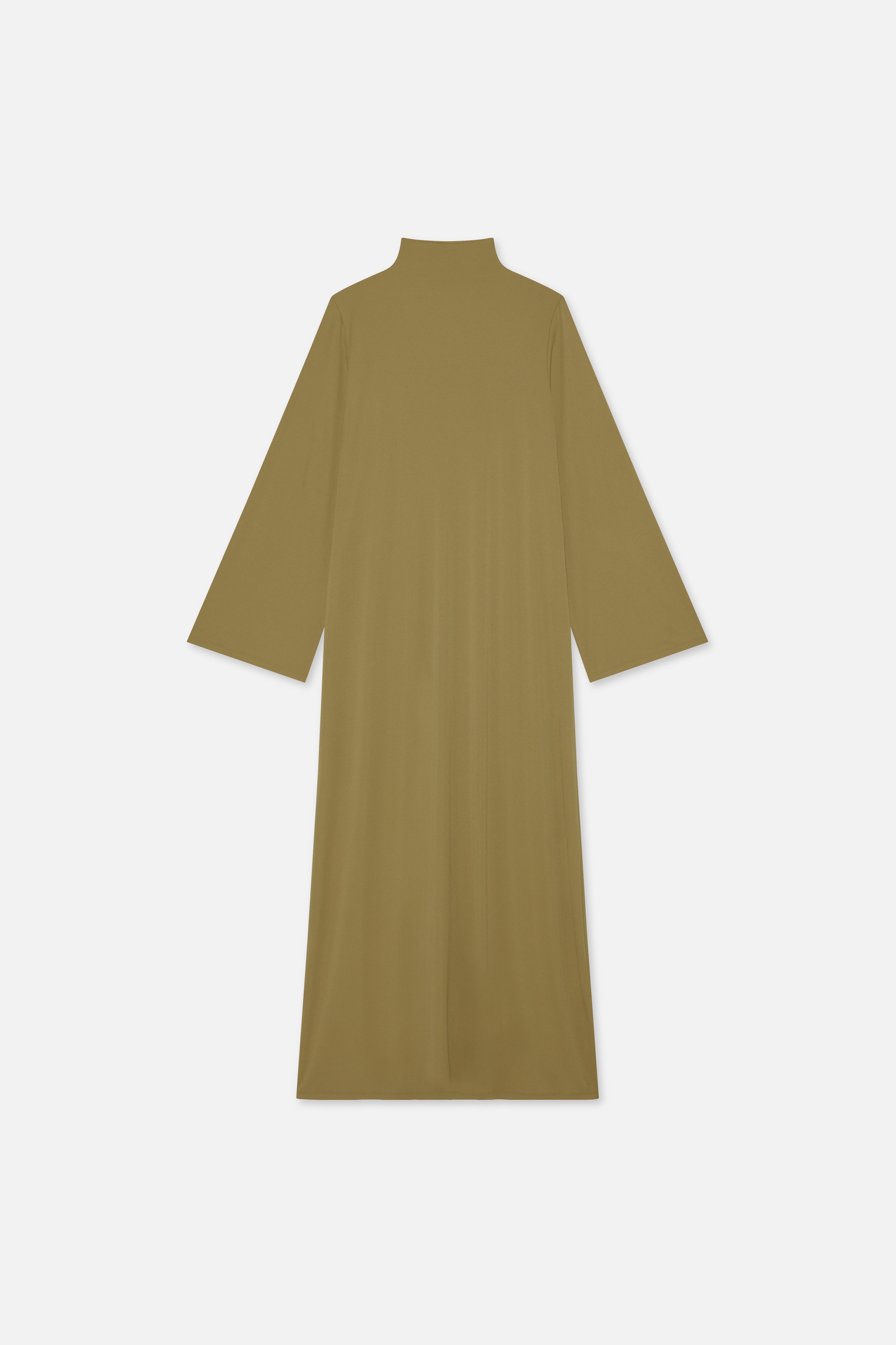 Flat lay back green dress