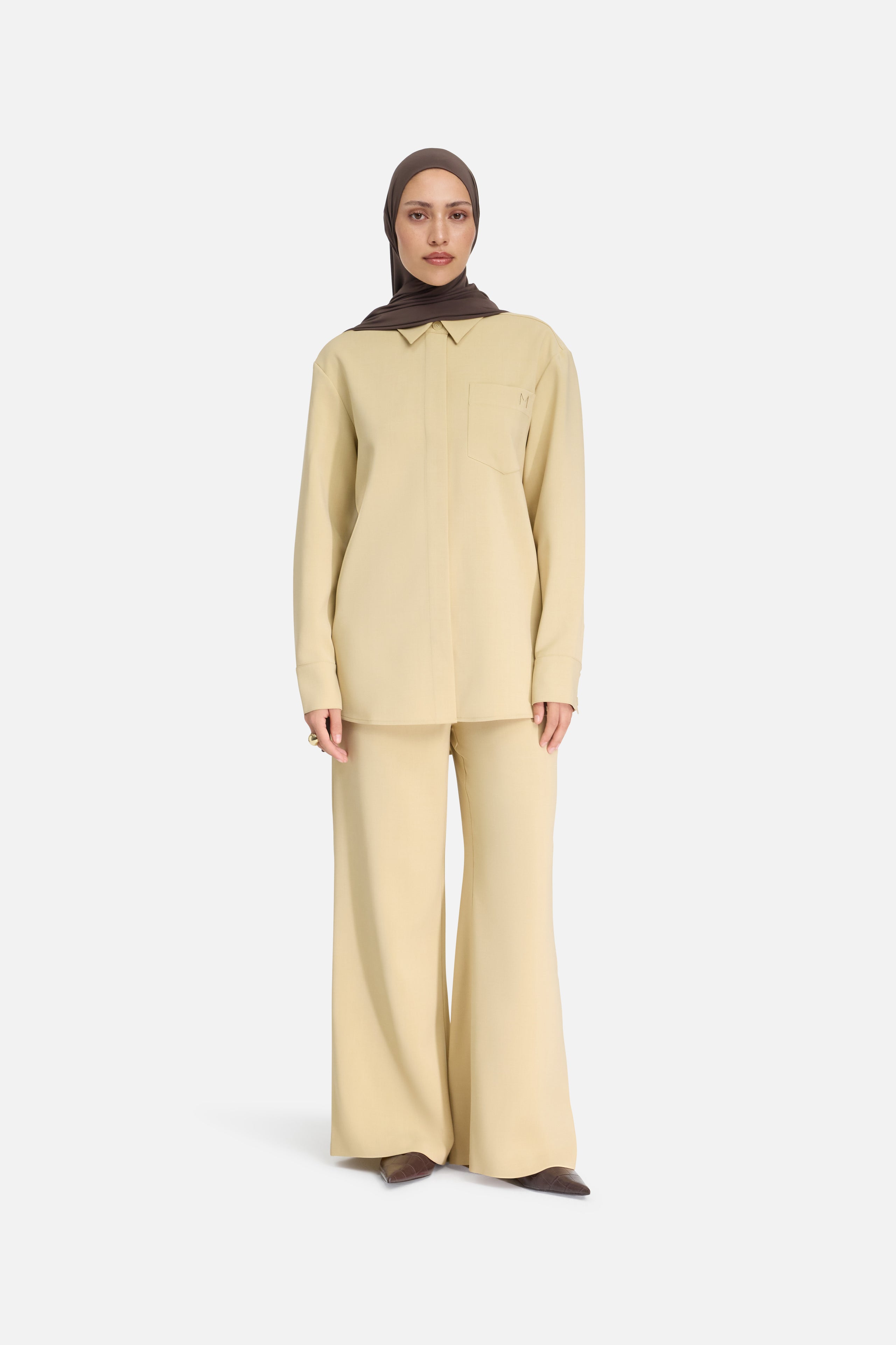 Flared Trousers | Desert Clay